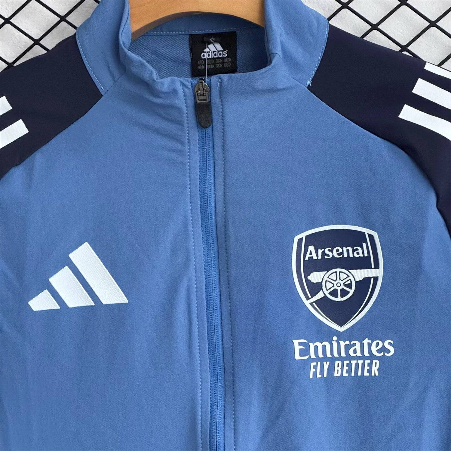 AlphaJersey-Arsenal 25-26 Windbreaker Training Set - Blue Top and Black Pants