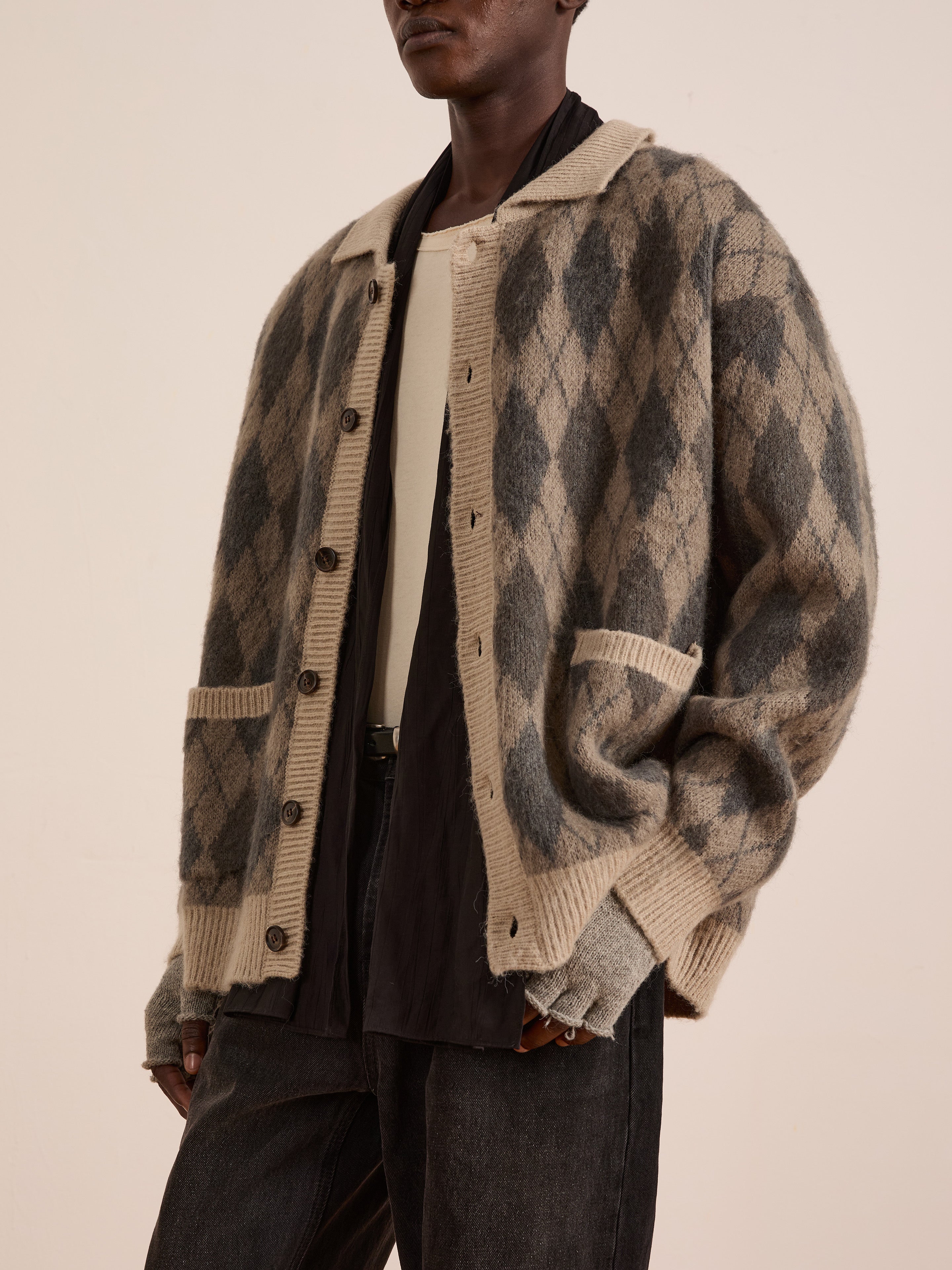 Argyle Cardigan | Modern Menswear by yycbvcnbmmnbm