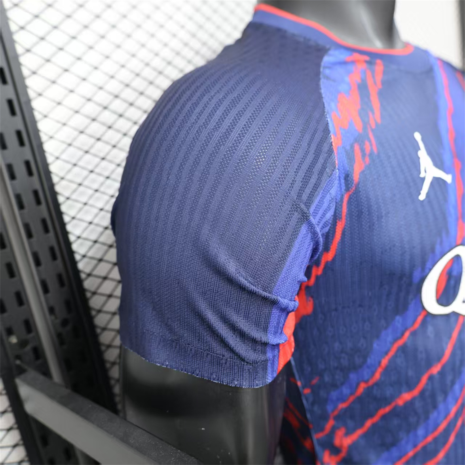 AlphaJersey-Paris Saint-Germain PSG X JD 25-26 Red Line Blue Special Edition Jersey - Player Version