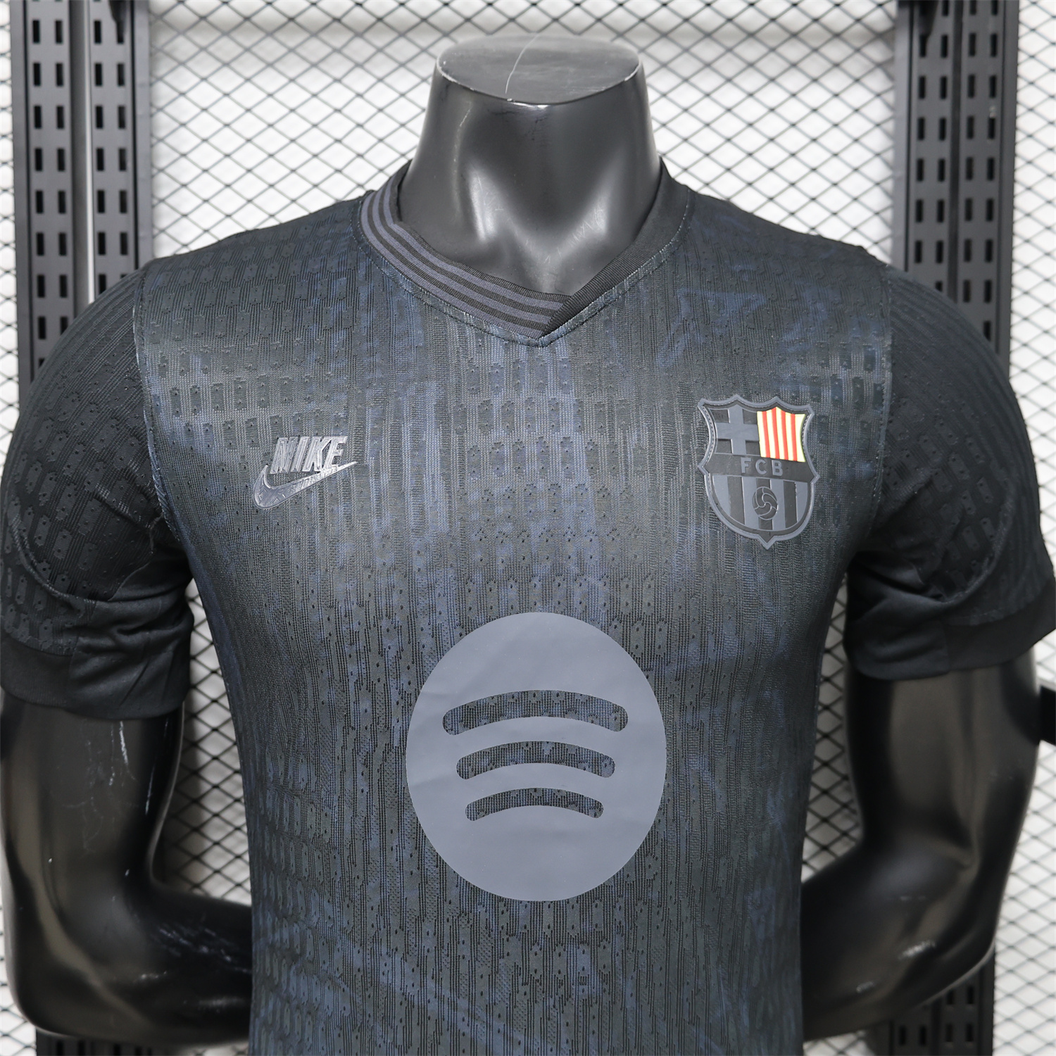 AlphaJersey-Barcelona 25-26 Blue Texture Black Special Jersey - Player Version