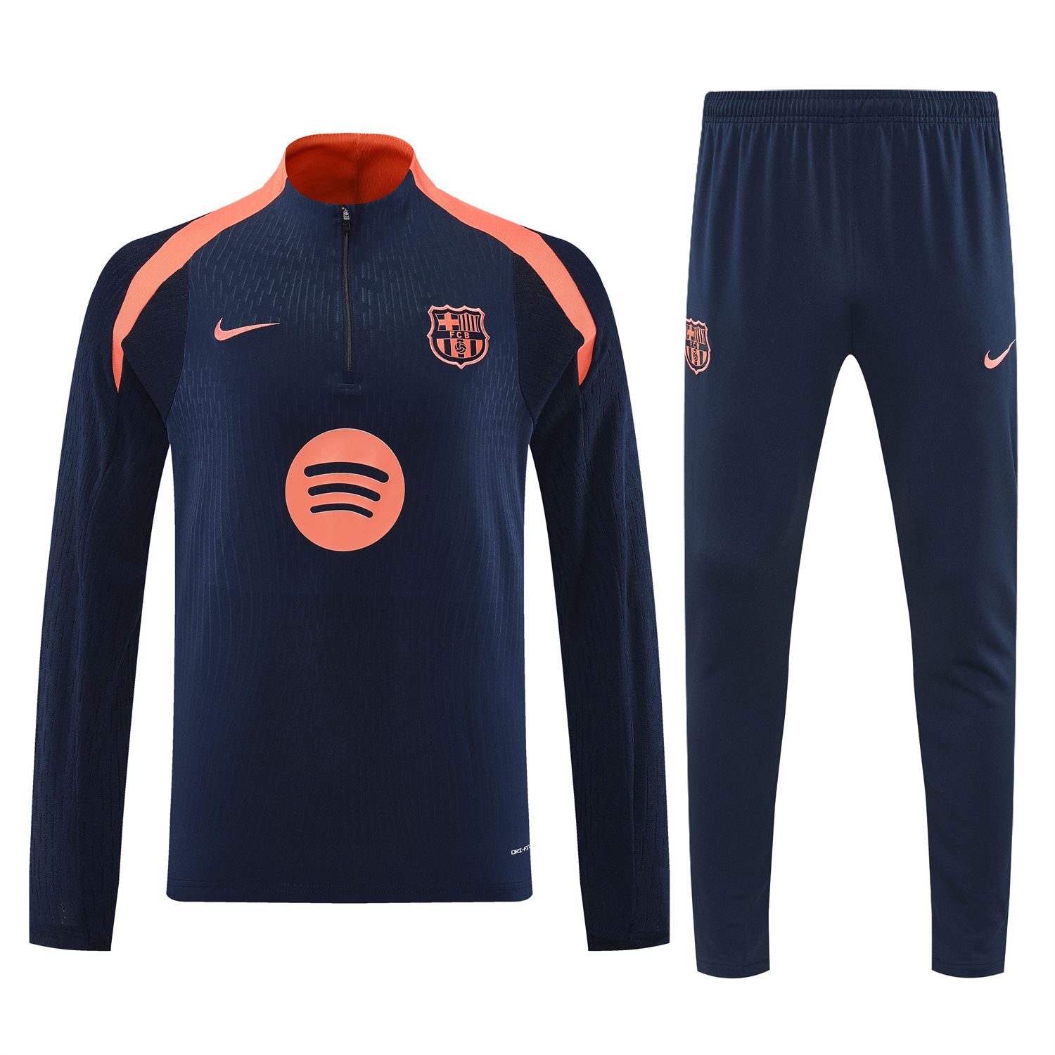 AlphaJersey-Barcelona 25-26 Long Sleeve Training Set - Deep Blue Top and Deep Blue Pants
