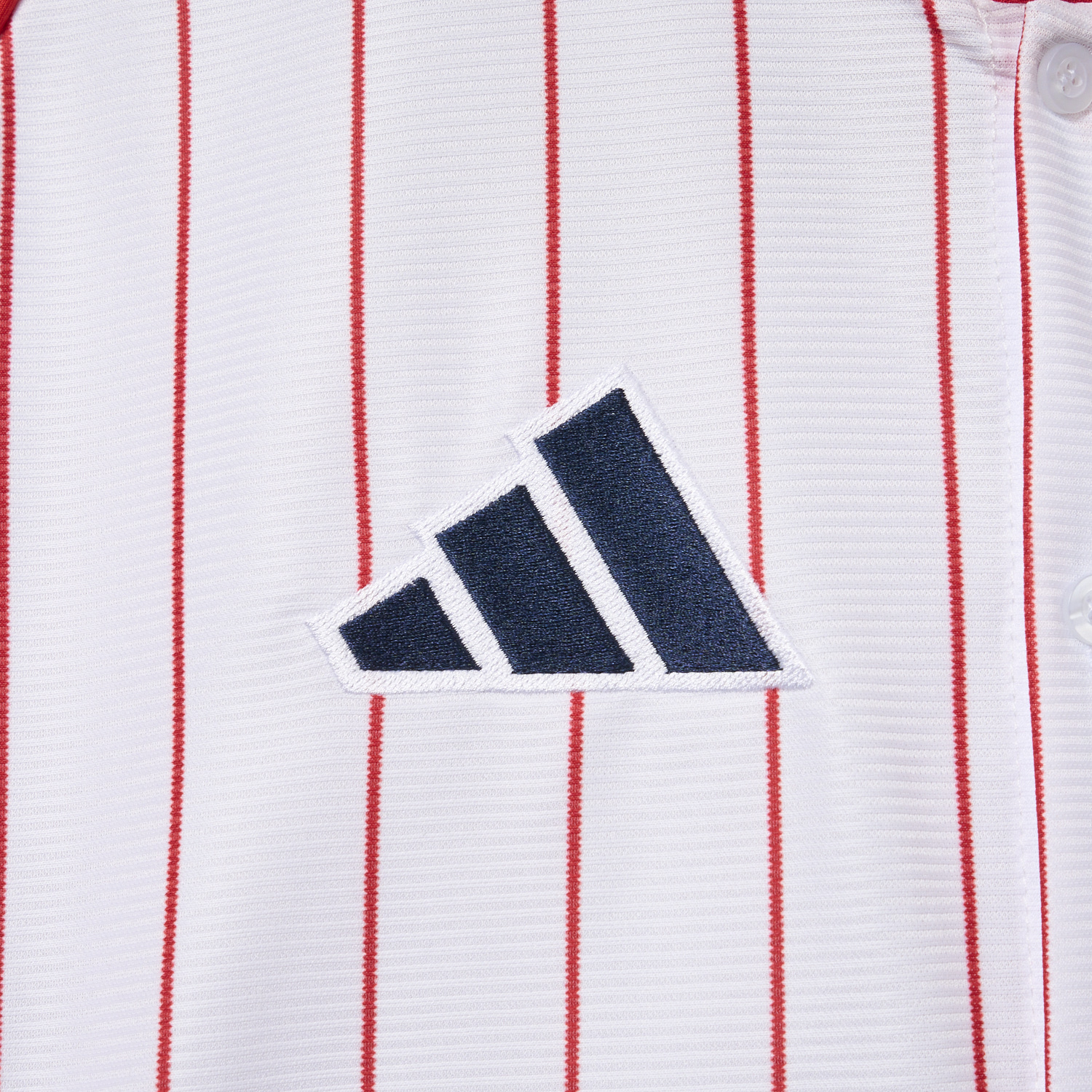 AlphaJersey-Arsenal 25-26 White Baseball Jersey with Red Stripes