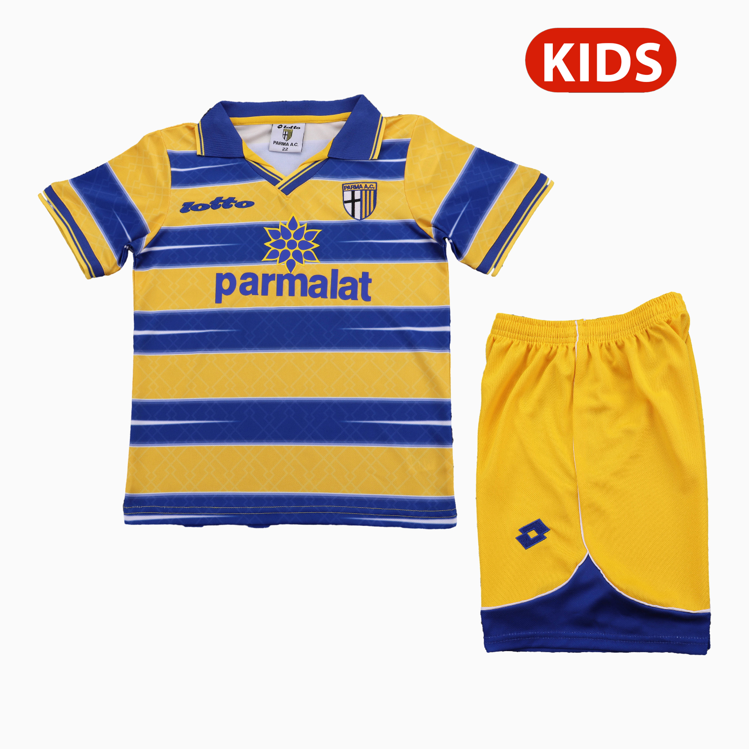 AlphaJersey-Retro Parma 1998-99 Home Kids Kit