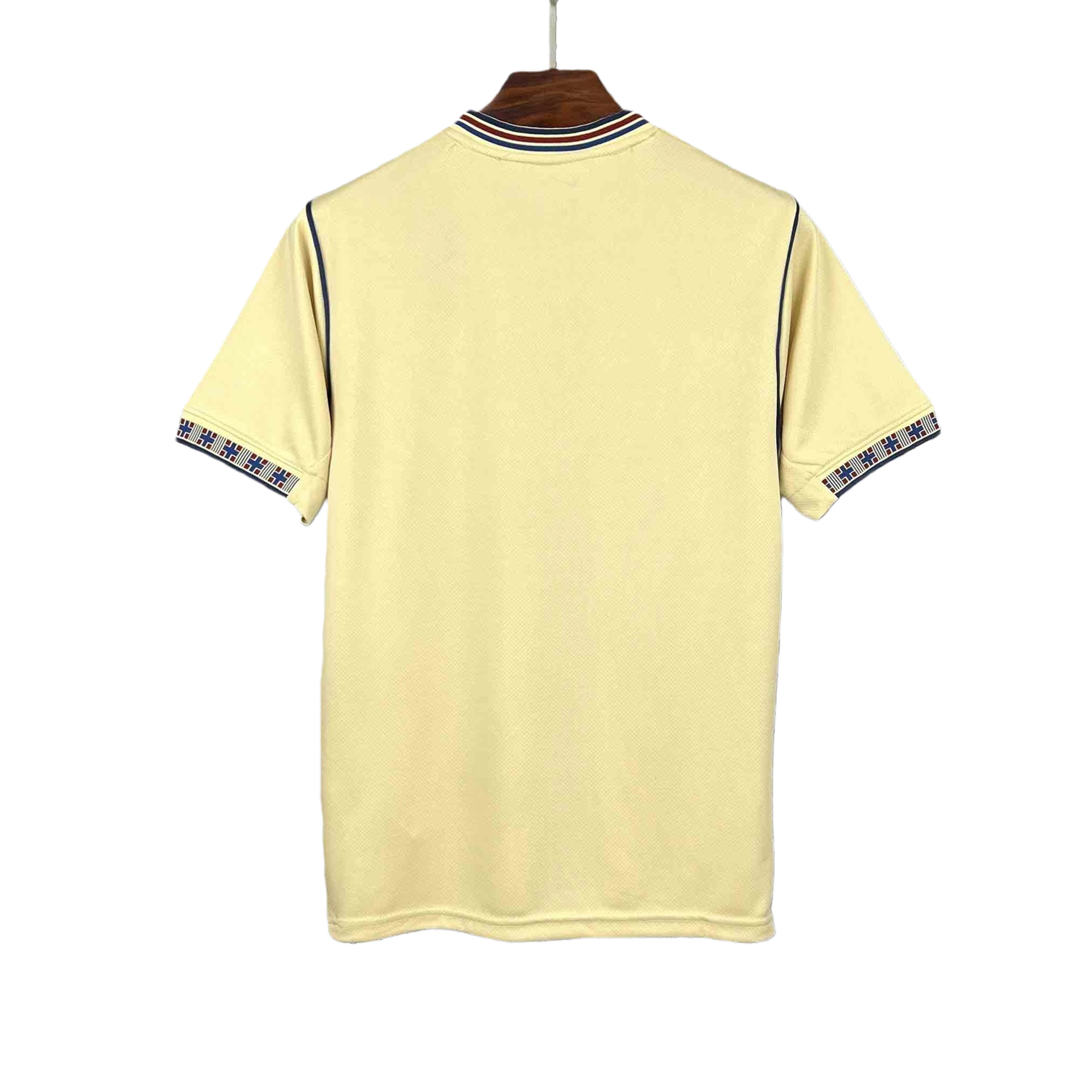 AJ-AlphaJersey-Barcelona 26-27 Blue Vertical Stripes Yellow Jersey - Fans Version