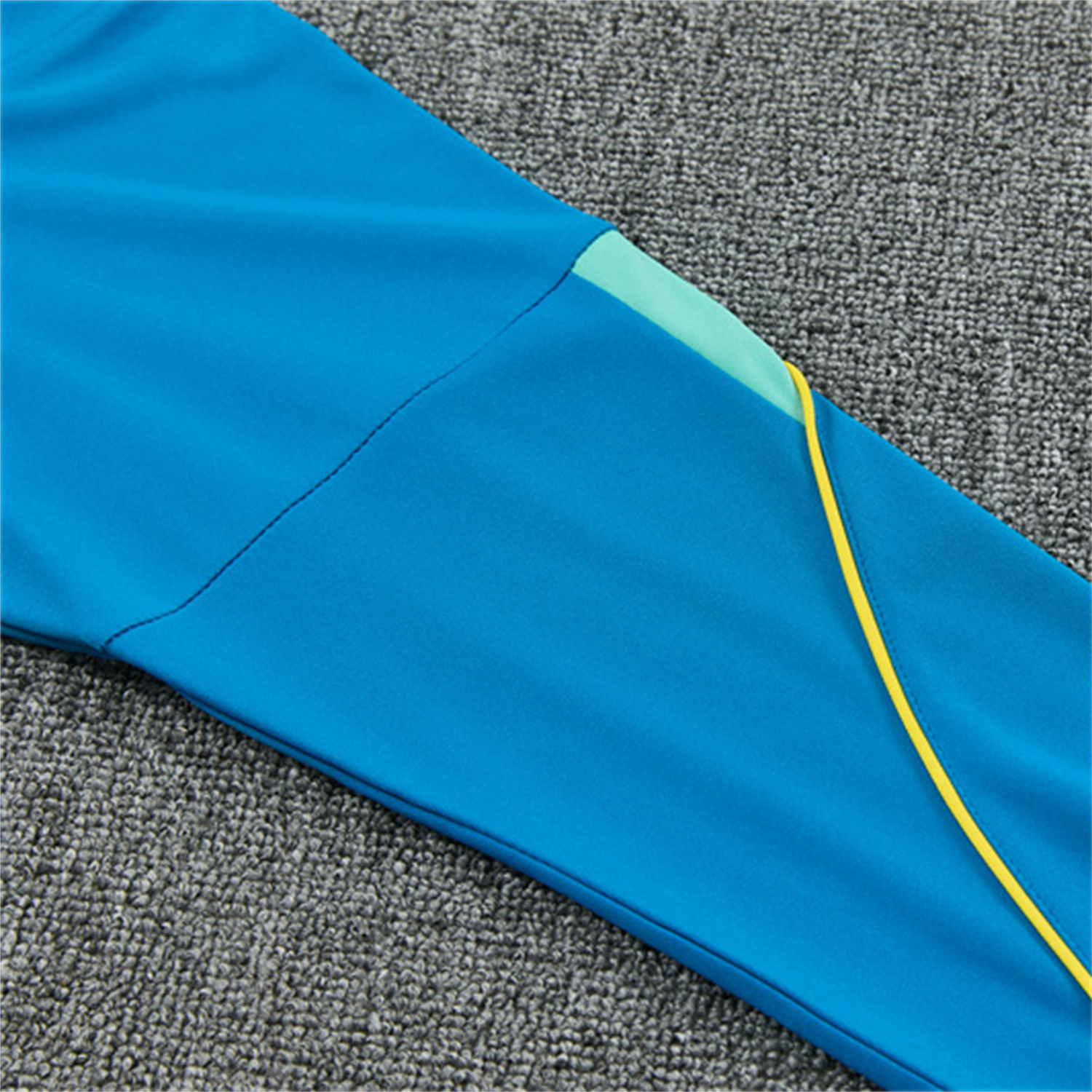 AlphaJersey-Brazil 2026 Long Sleeve Training Set - Sky Blue Top & Dark Green Pants