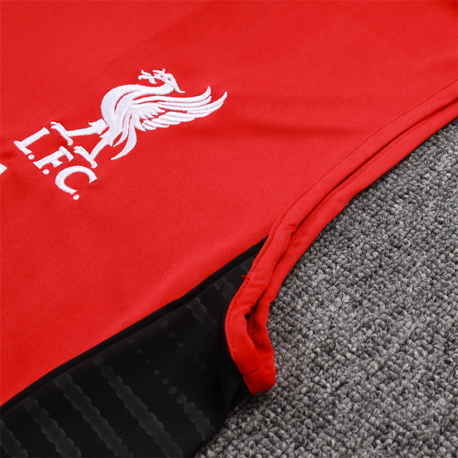 AlphaJersey-Liver.pool 25-26 Vest Training Set - Red Vest & Black Shorts