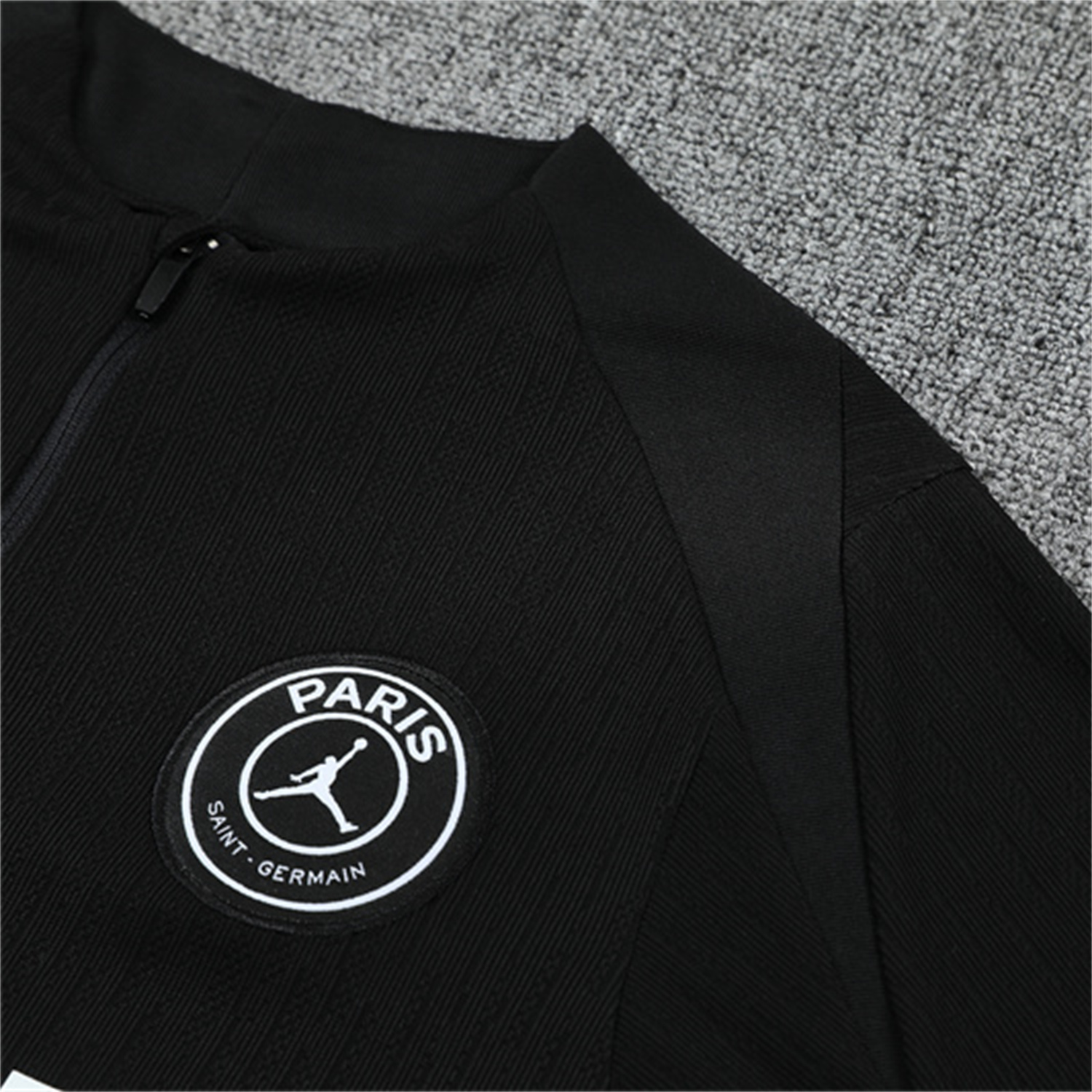 AlphaJersey-Paris Saint-Germain PSG 25-26 Jordan Long Sleeve Training Set - Pure Black Top & Pants
