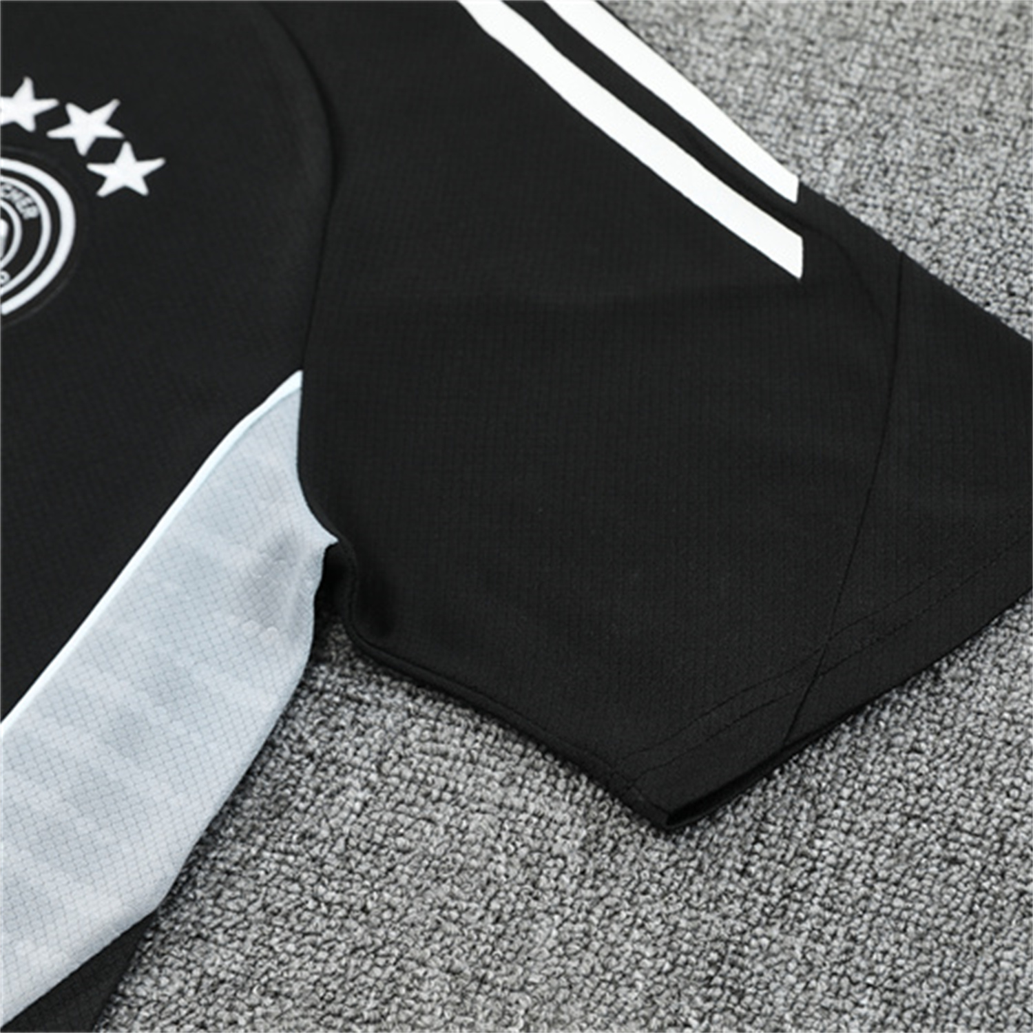 AlphaJersey-Germany 25-26 Kids Short-Sleeve Training Set - Black Short Sleeve & Black Shorts