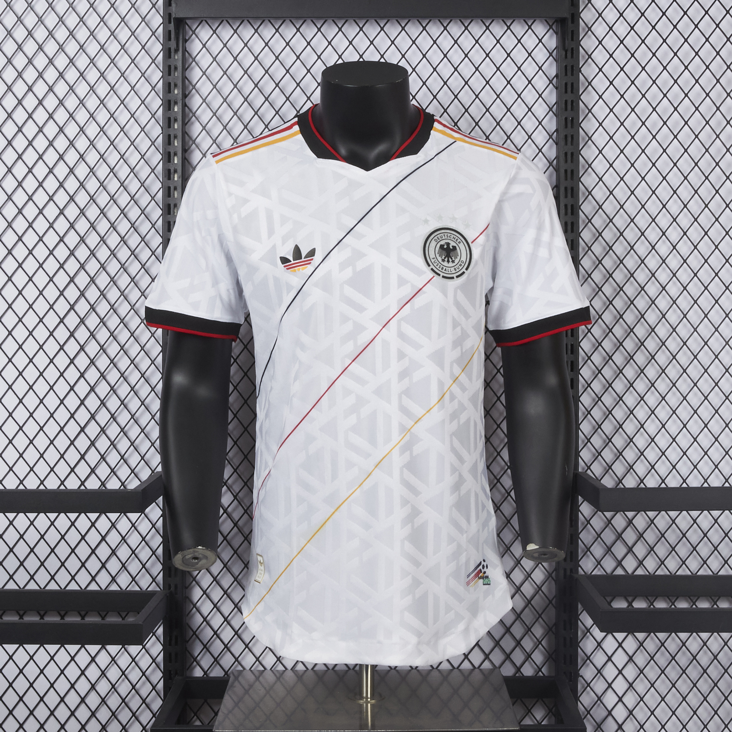 AlphaJersey-Germany 2026 Diagonal Stripes White Special Jersey - Player Version