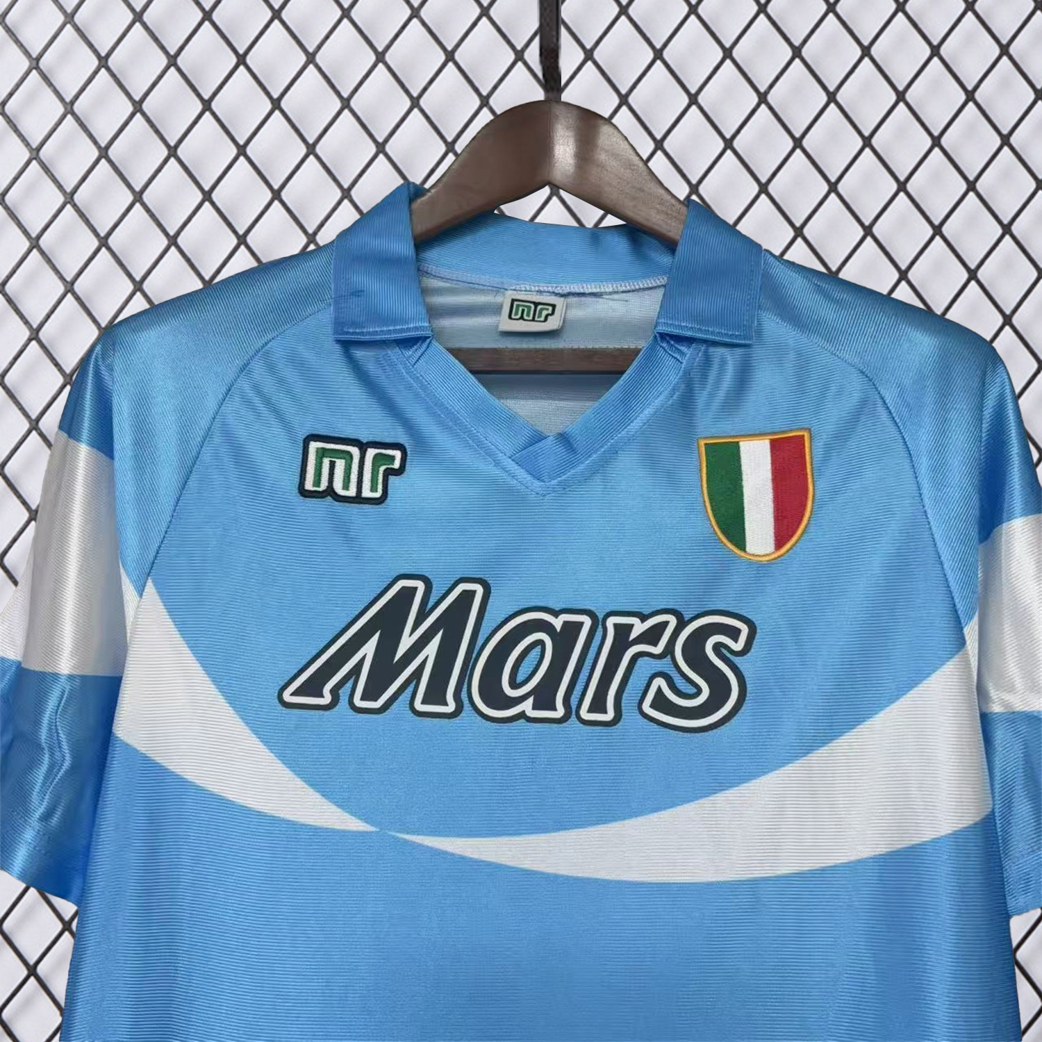 AlphaJersey-Retro Napoli 1990-91 Home 2 Sky Blue And White Jersey