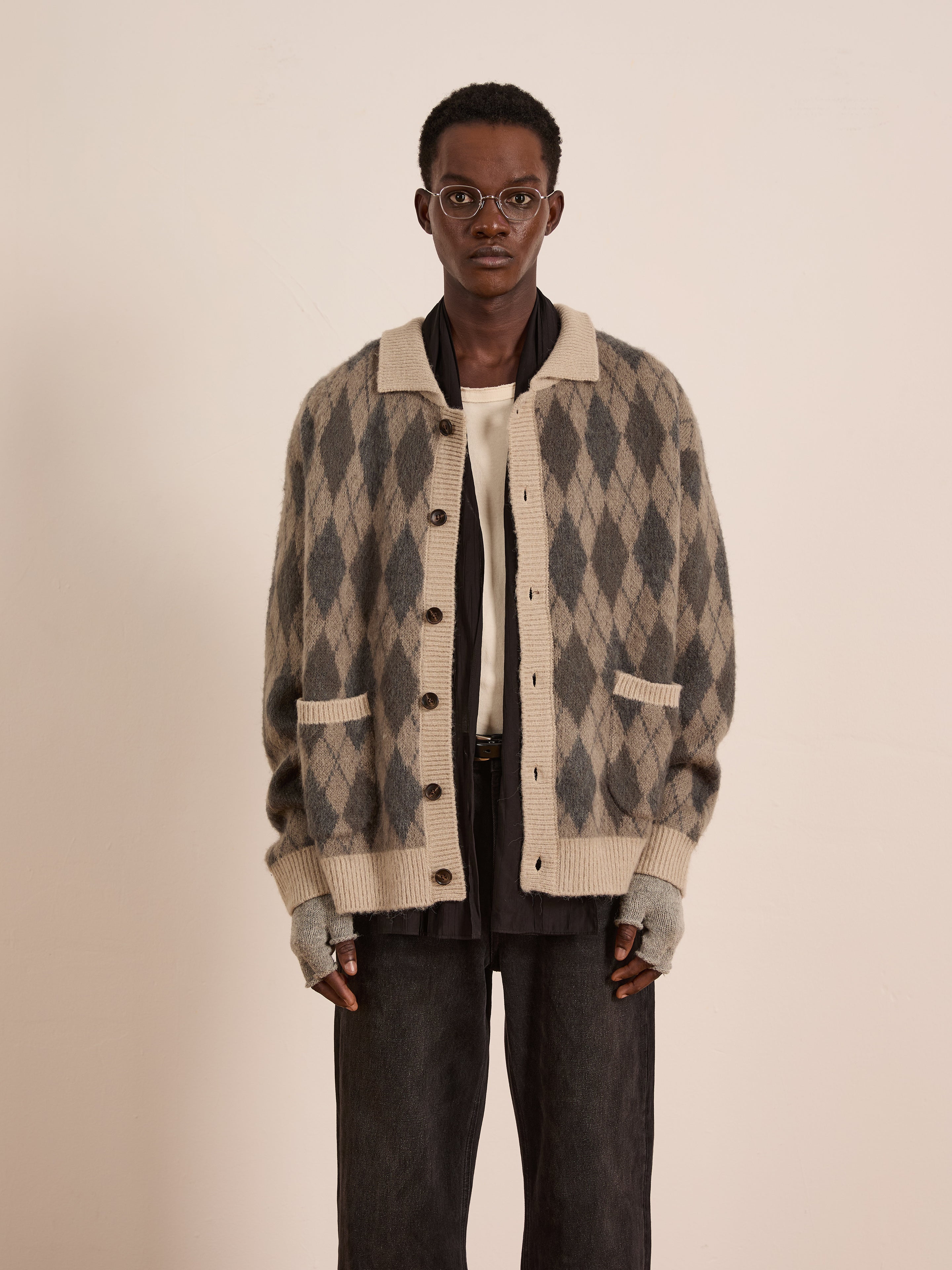 Argyle Cardigan | Modern Menswear by yycbvcnbmmnbm