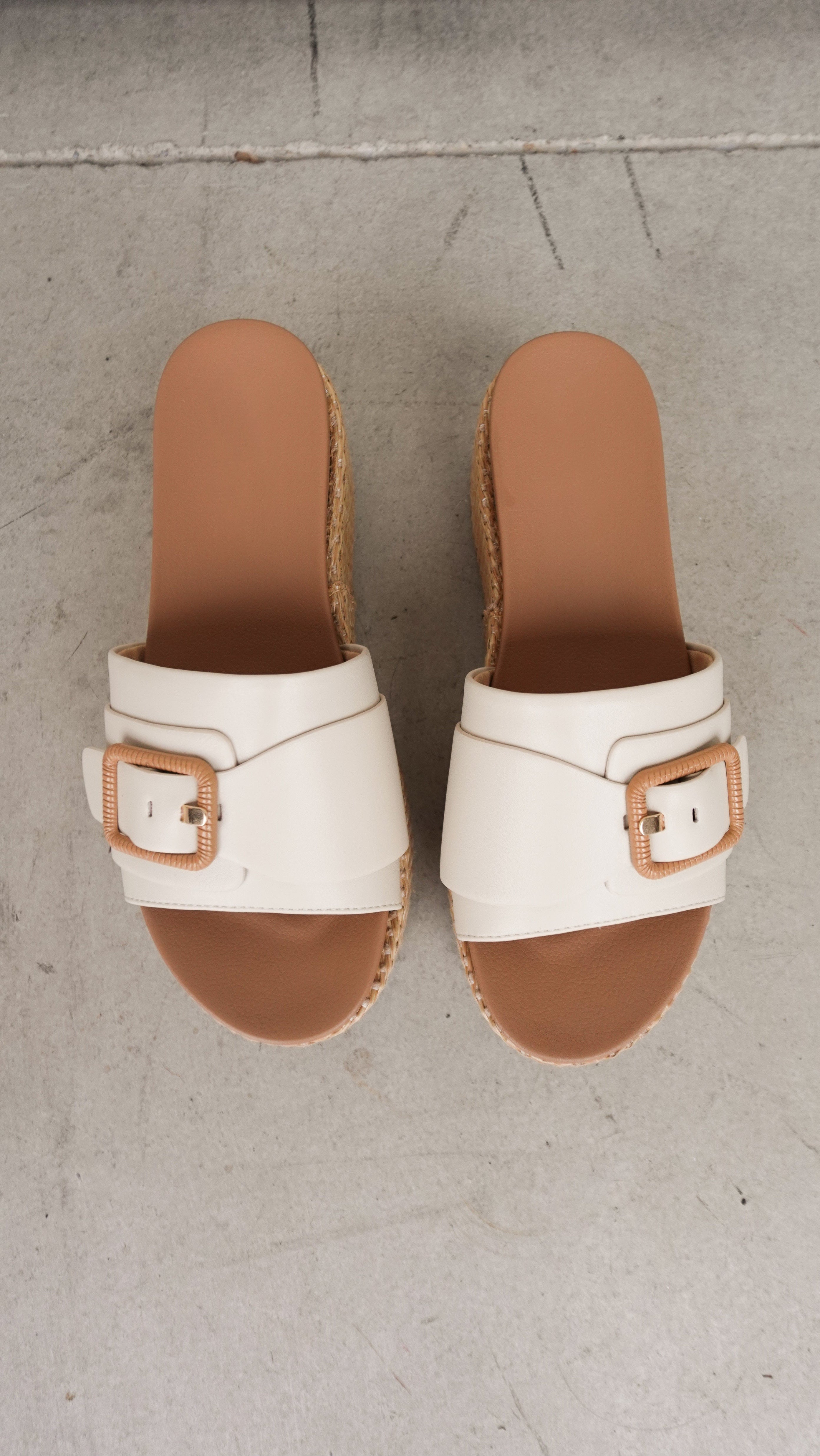 Woven Wedge Slide with Buckle | Elegant Women's Fashion by coolavocek