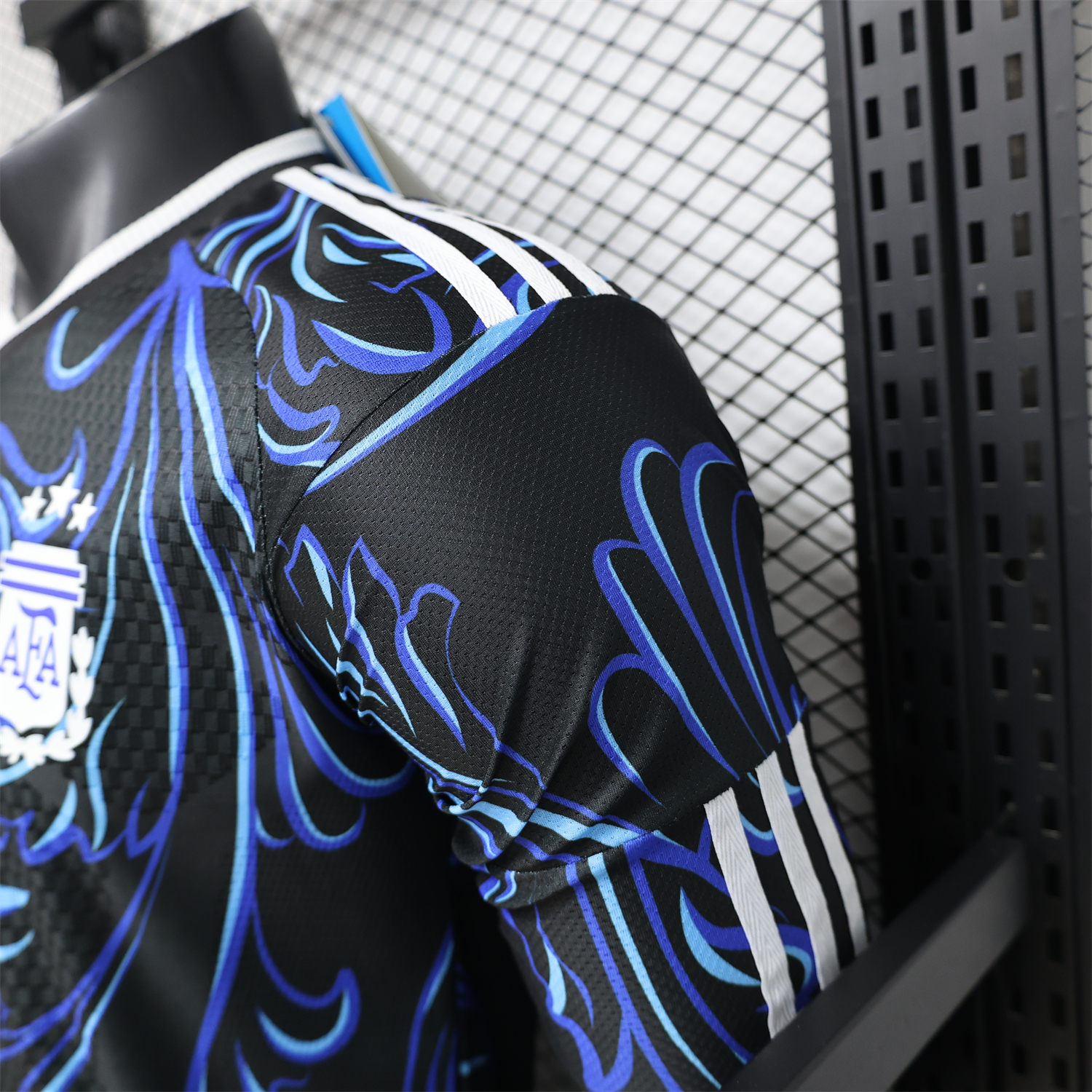 AlphaJersey-Argentina 2026 Away Deep Blue Long Sleeves Jersey - Player Version