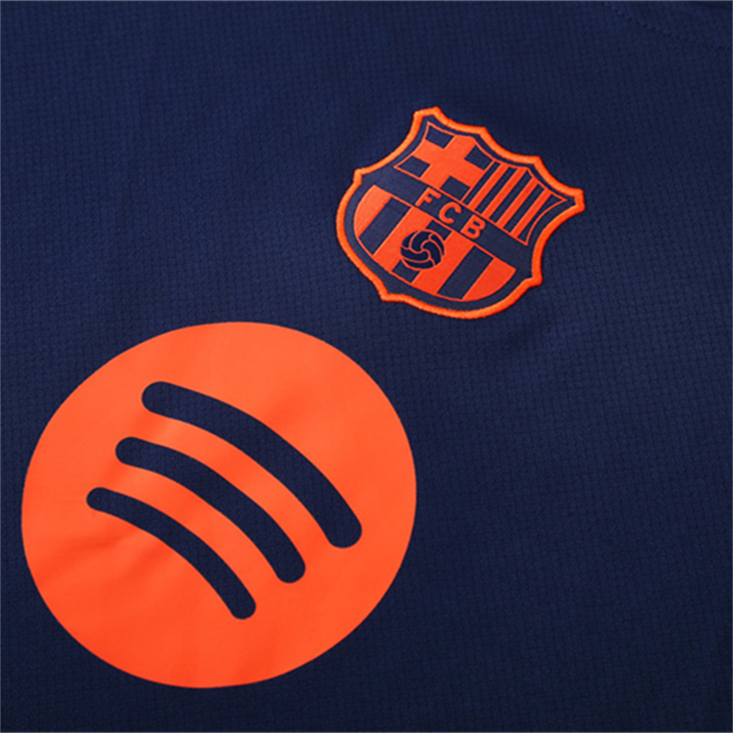 AlphaJersey-Barcelona 25-26 Kids Short-Sleeve Training Set - Royal Blue Top Orange Sponsor & Royal Blue Shorts