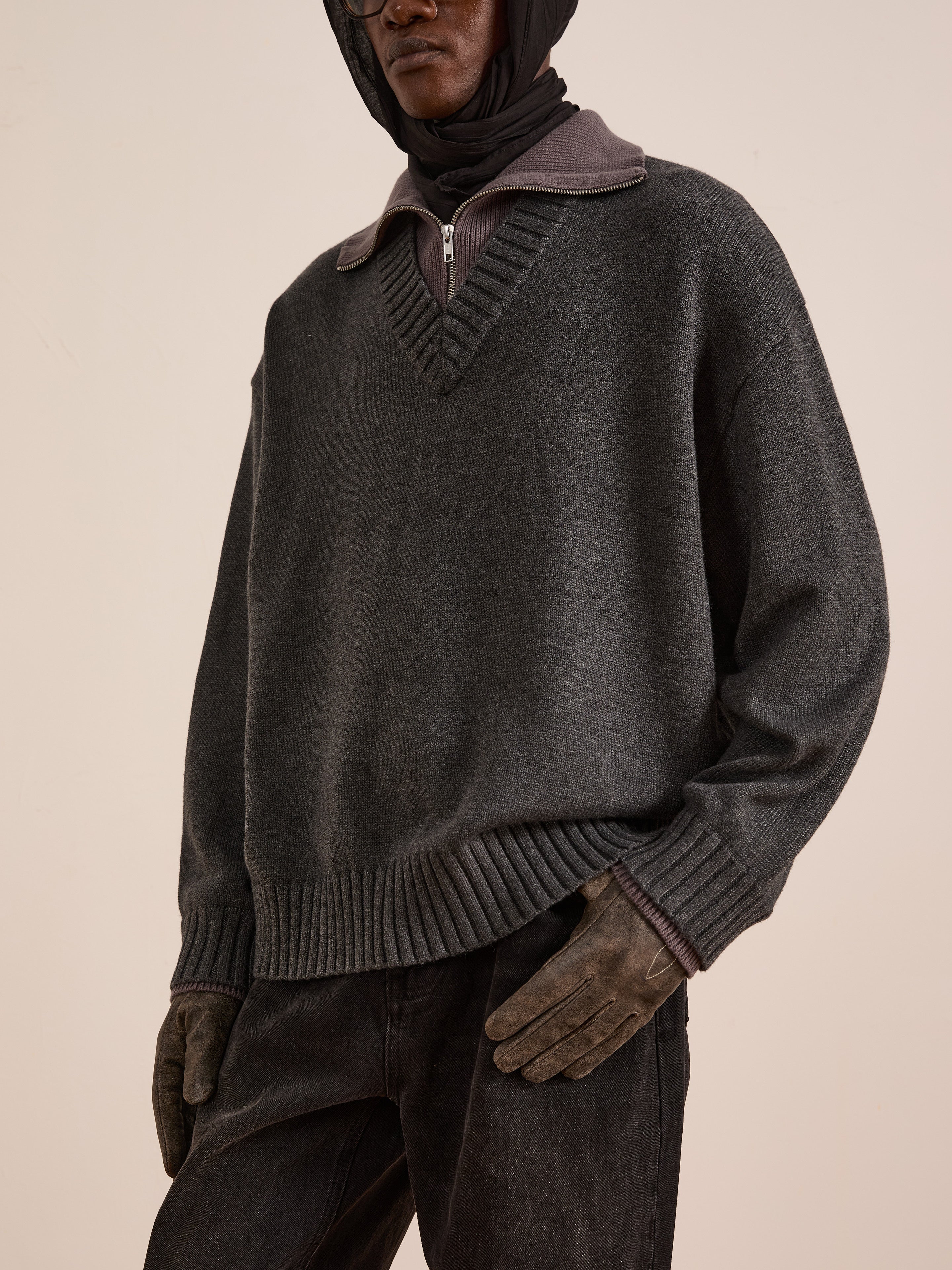 Double Layer Sweater | Modern Menswear by yycbvcnbmmnbm