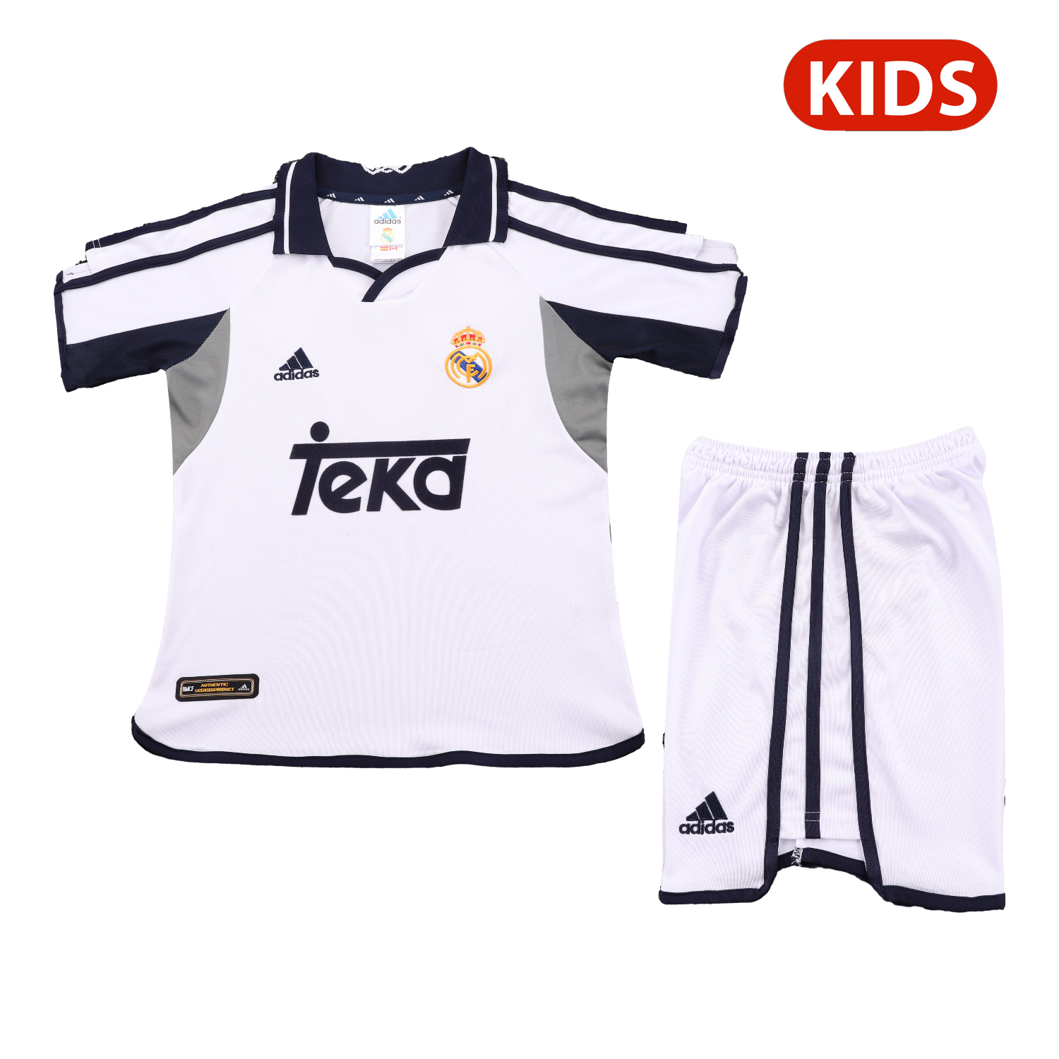 AlphaJersey-Retro Real Madrid 2000-01 Home Kids Kit
