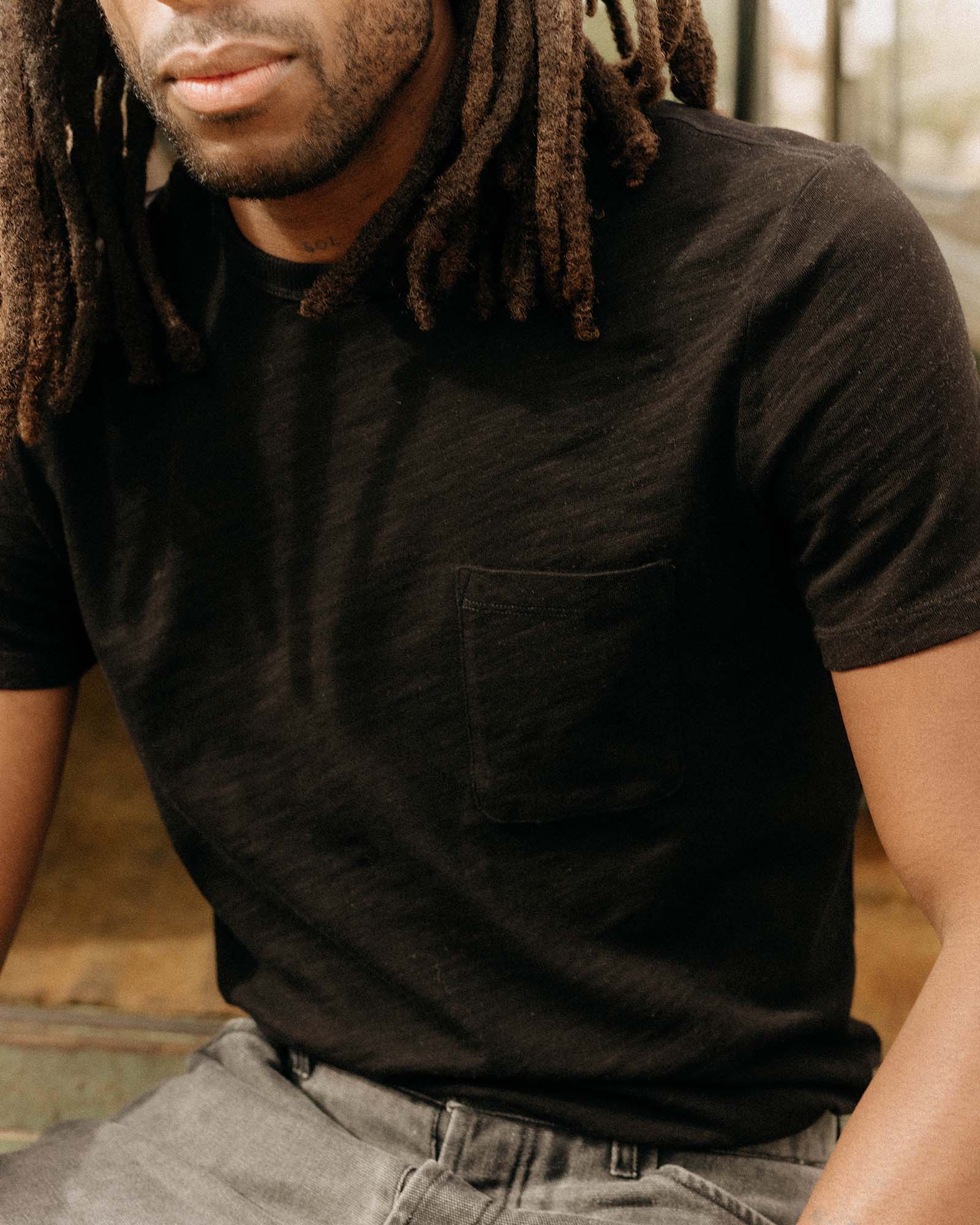 The Slub Tee in Black Indigo | Modern Menswear by yycbvcnbmmnbm