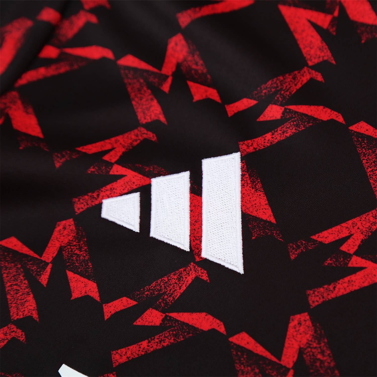 AlphaJersey-Manchester United 25-26 Pre-Match Short-Sleeve Training Set - Red Top & Black Shorts