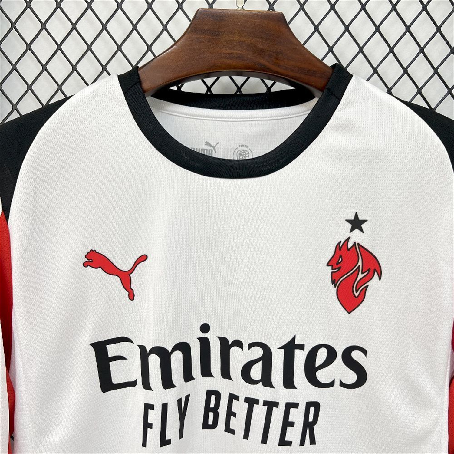 AlphaJersey-AC Milan 25-26 Away White Long Sleeves Jersey - Fans Version