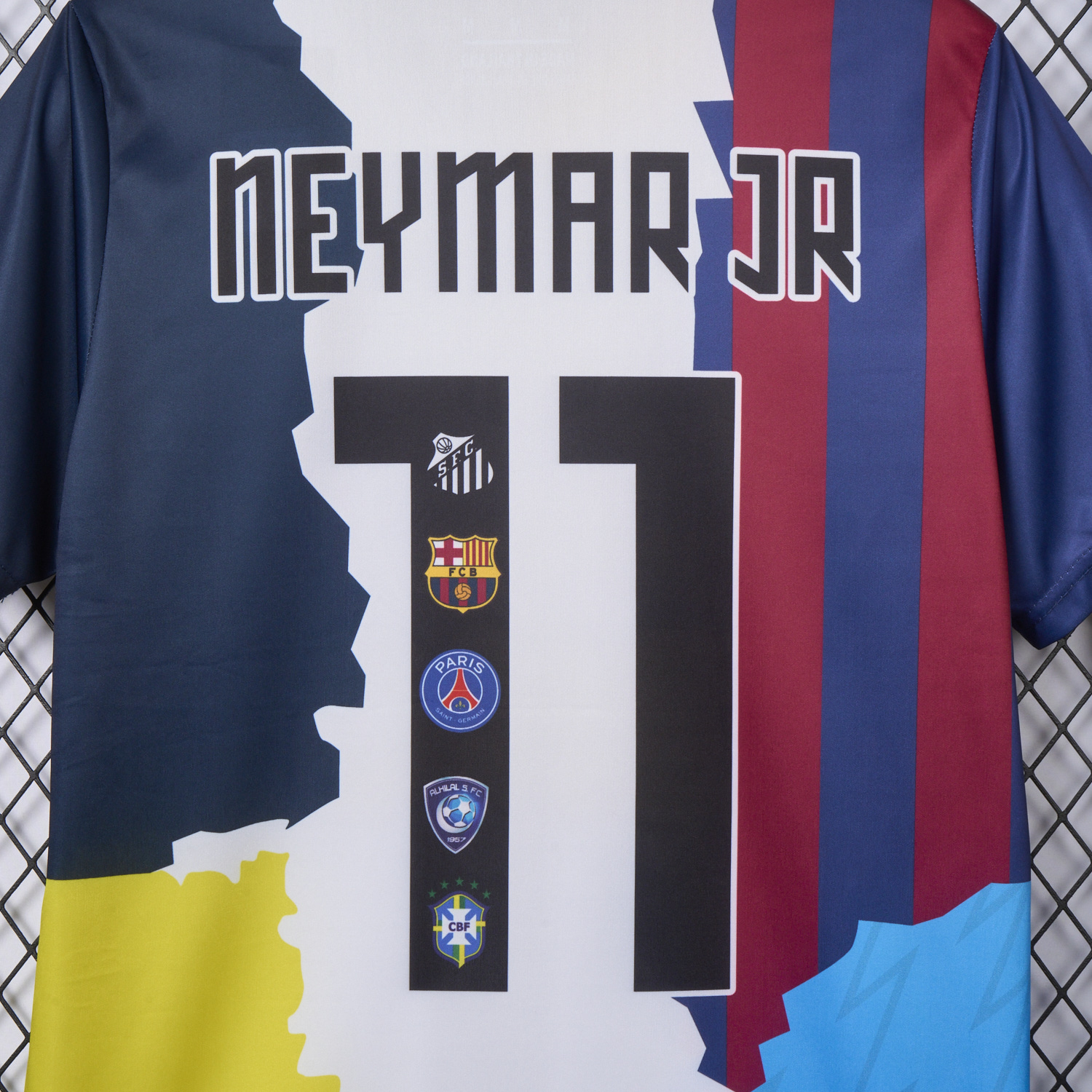 AlphaJersey-Neymar Career Commemorative Jersey - Fans Version - Barcelona Brazil Paris Saint-Germain PSG Santos Al Hilal SFC