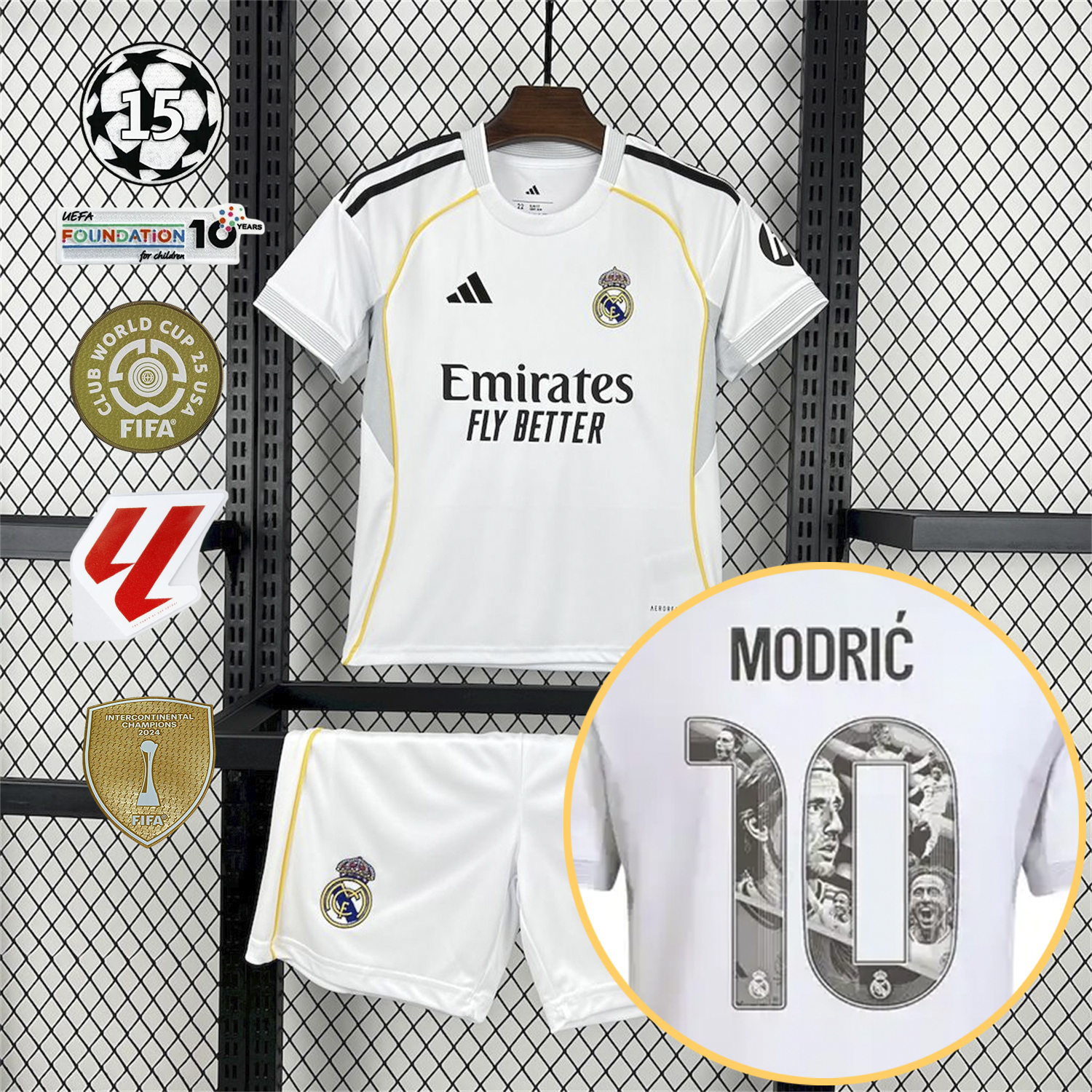 AlphaJersey-Real Madrid 25-26 Home Modrić Limited Edition Kids Kit - Fans Version