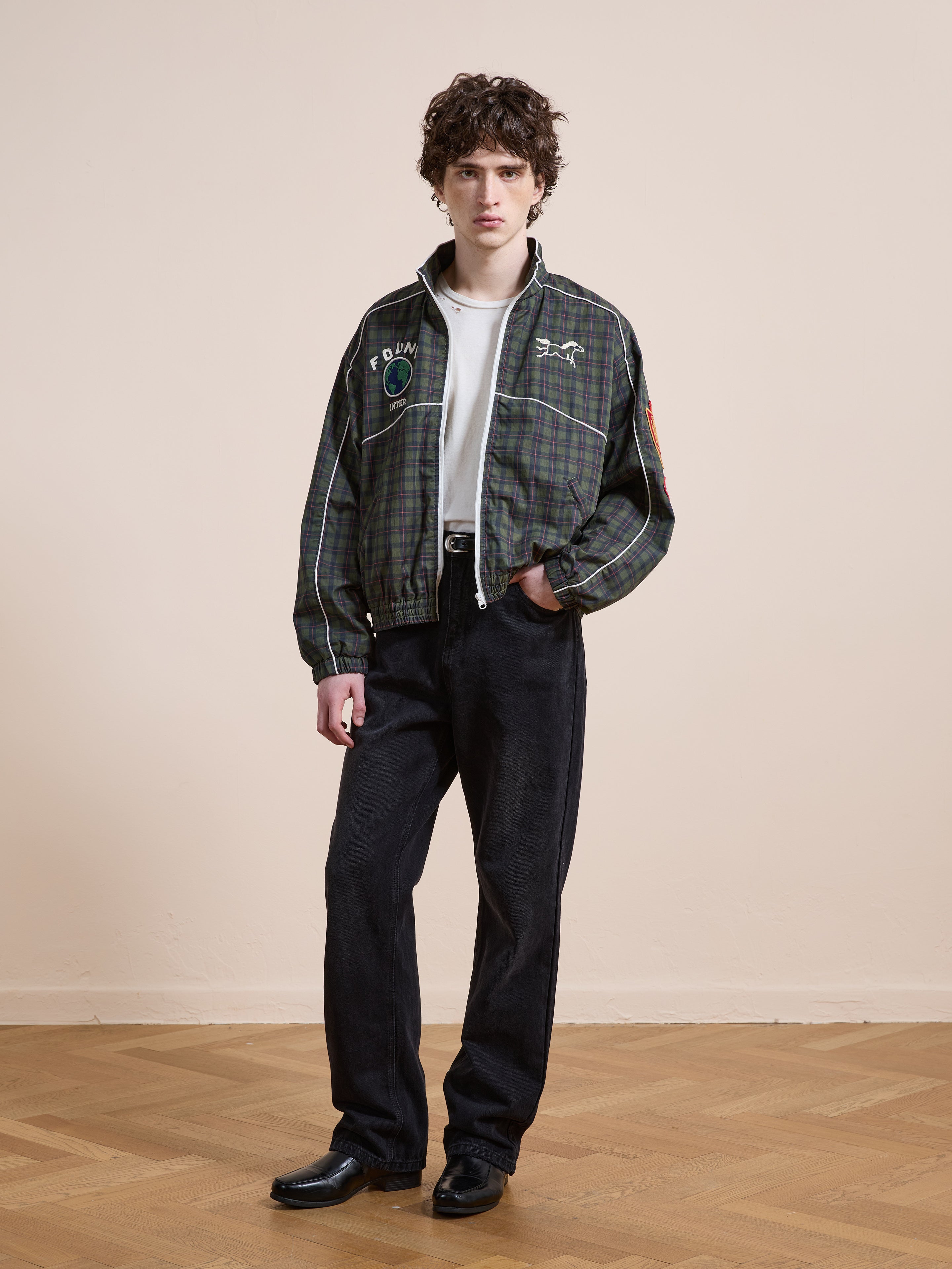 Forest Plaid Track Jacket | Modern Menswear by yycbvcnbmmnbm