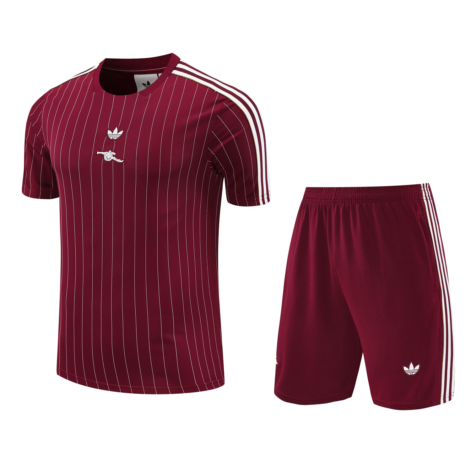 AlphaJersey-Arsenal 25-26 Short-Sleeve Training Set- Red Top & Red Shorts