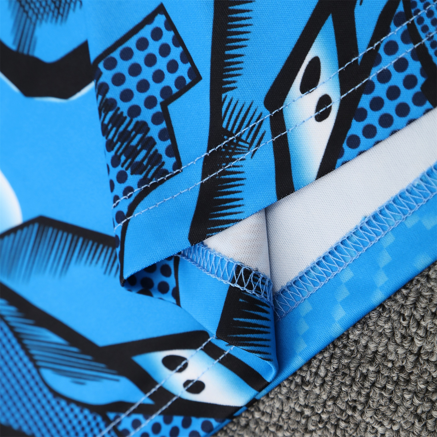 AlphaJersey-Napoli 25-26 Vest Training Set - Blue Mecha Vest & Black Shorts