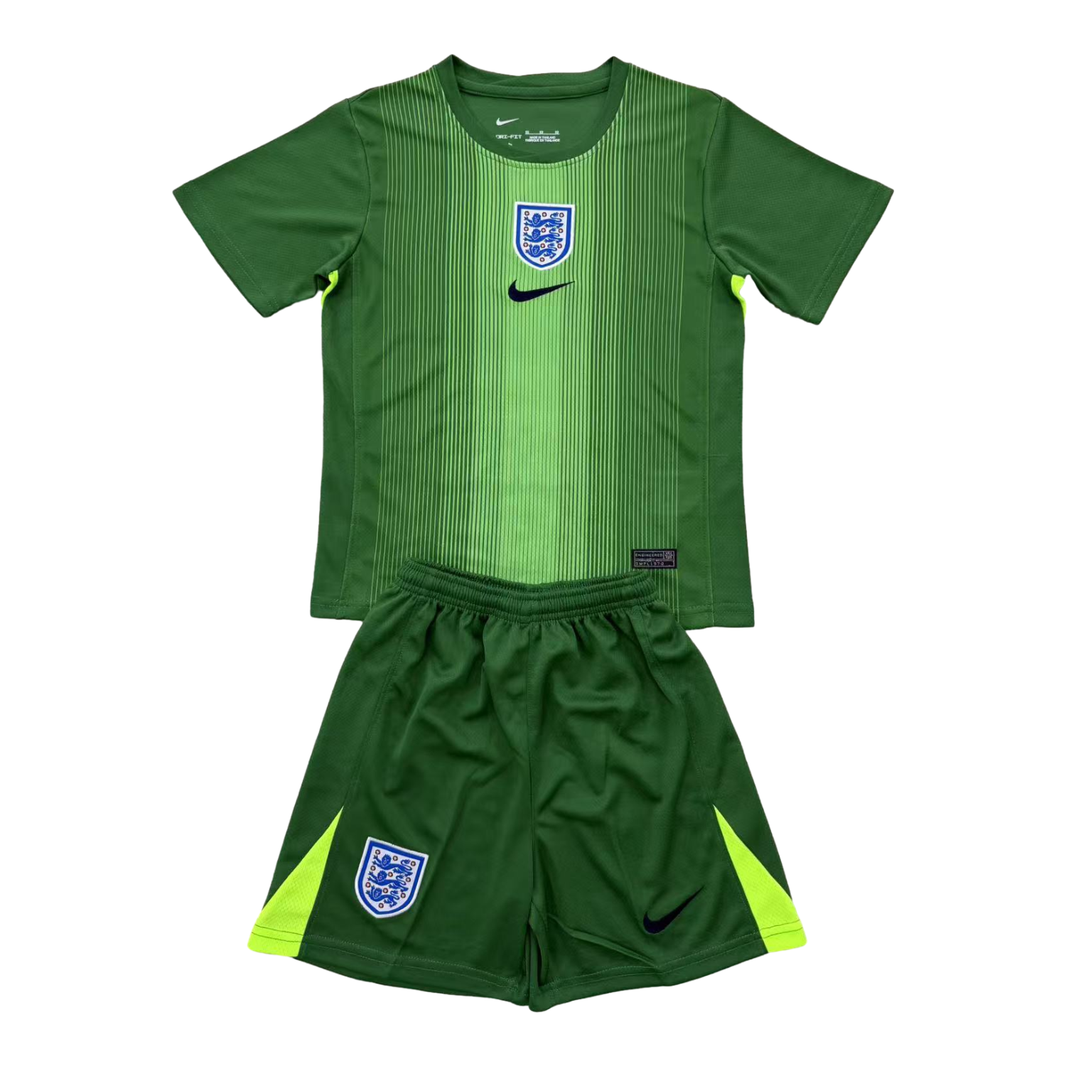 AlphaJersey-England 25-26 Green Goalkeeper Men's Adult Jersey Set - Fans Version