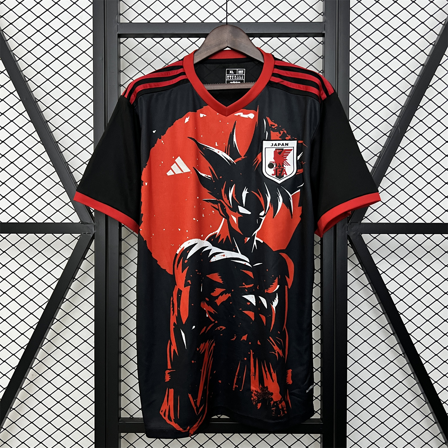AlphaJersey-Japan 2024 Black Red Son Goku Jersey - Fans Version