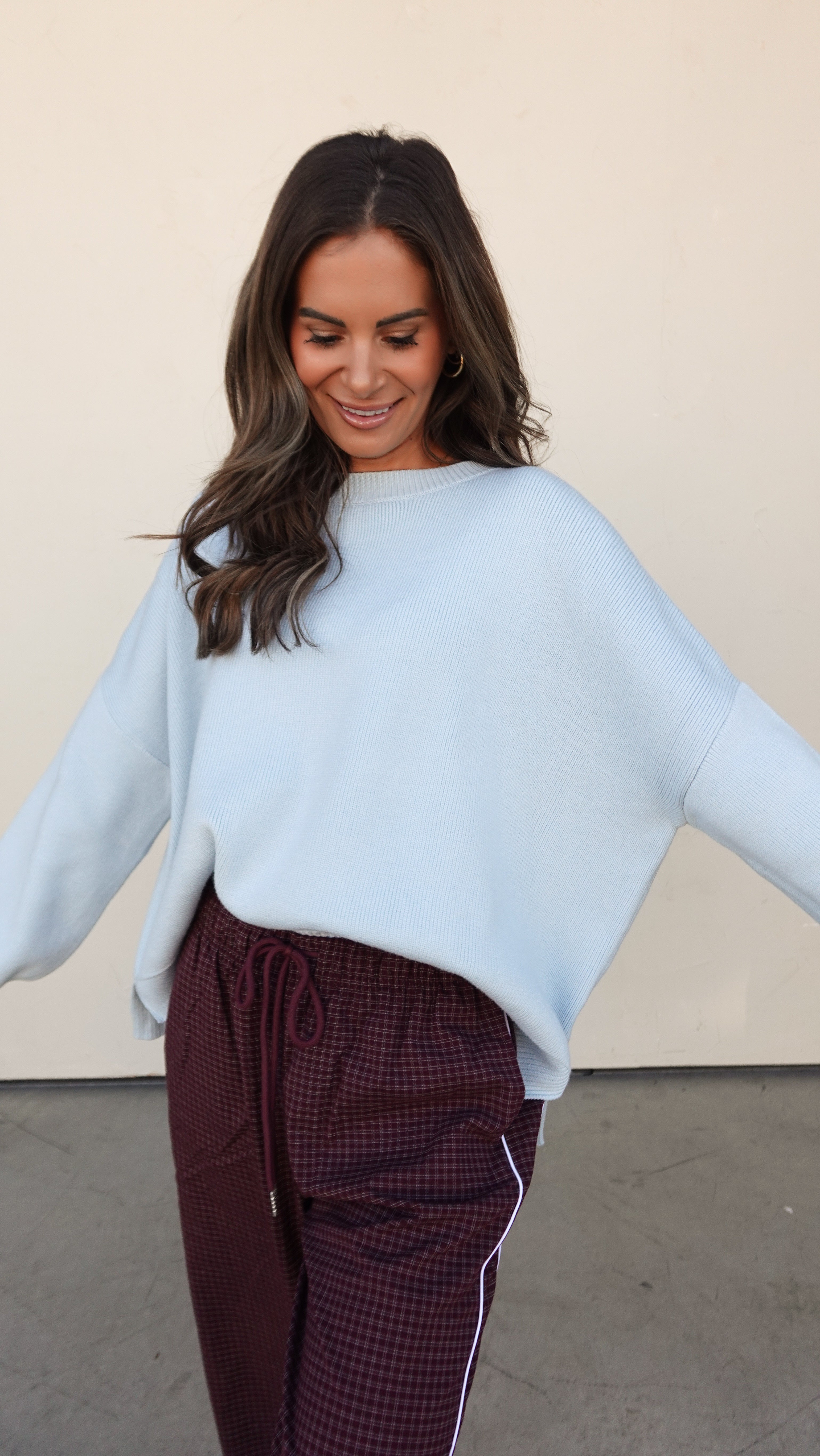 Baby Blue Slouchy Sweater | Elegant Women's Fashion by coolavocek