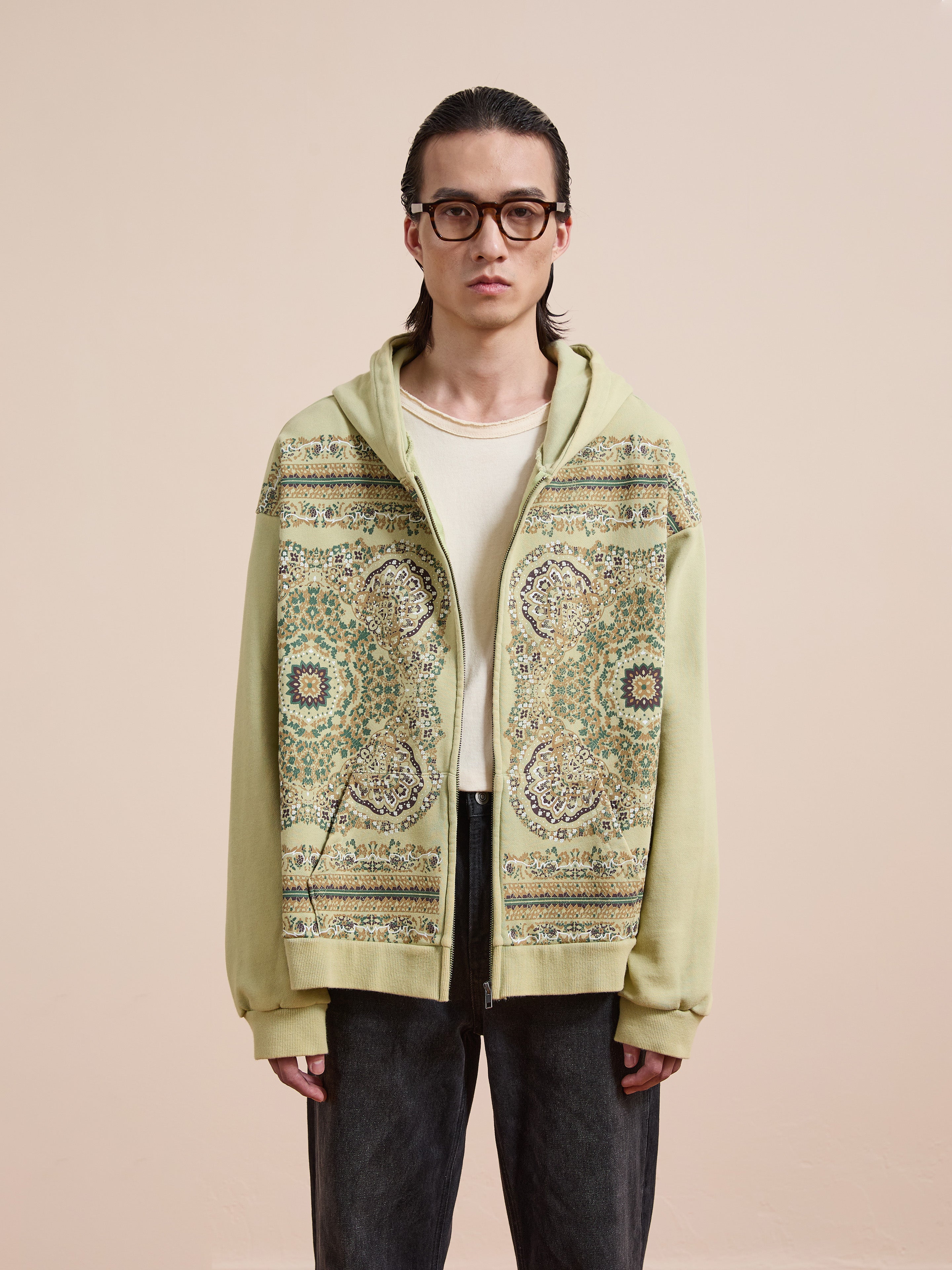 Motif Zip-Up Hoodie | Modern Menswear by yycbvcnbmmnbm