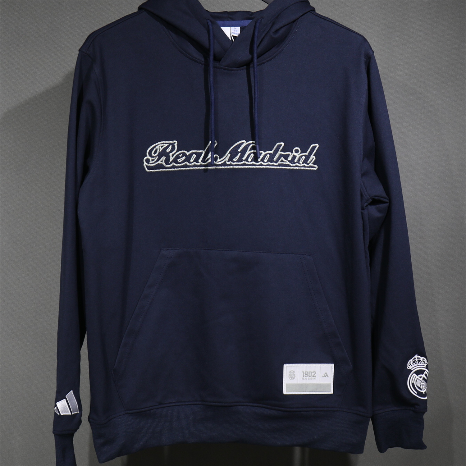 AlphaJersey-Real Madrid 25-26 Pure Color Training Hoodie Set - Deep Blue Hoodie and Deep Blue Pants