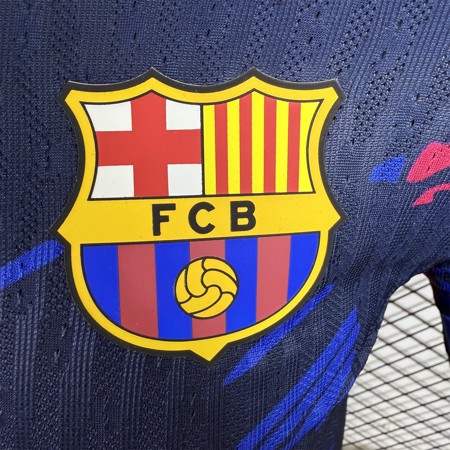 AlphaJersey-Barcelona 25-26 Red and Blue Graffiti Deep Blue Jersey - Player Version