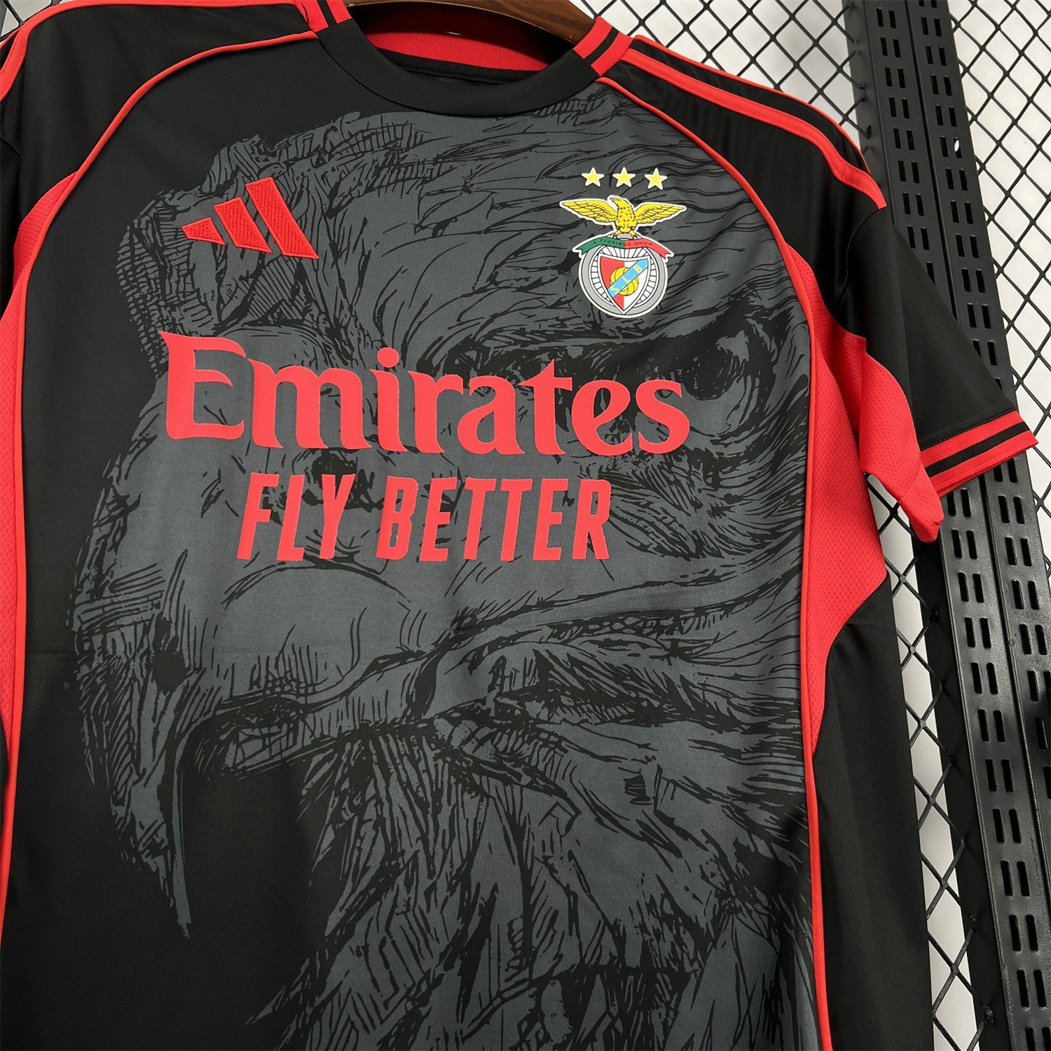 AlphaJersey-Benfica 25-26 Grey Eagle Black Special Jersey - Fans Version