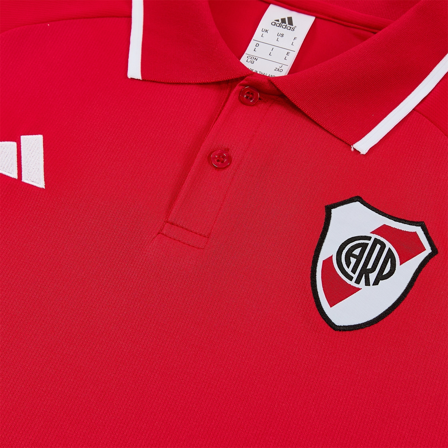 AlphaJersey-River Plate 25-26 POLO Short-Sleeve Training Set - Red Top and Black Pants