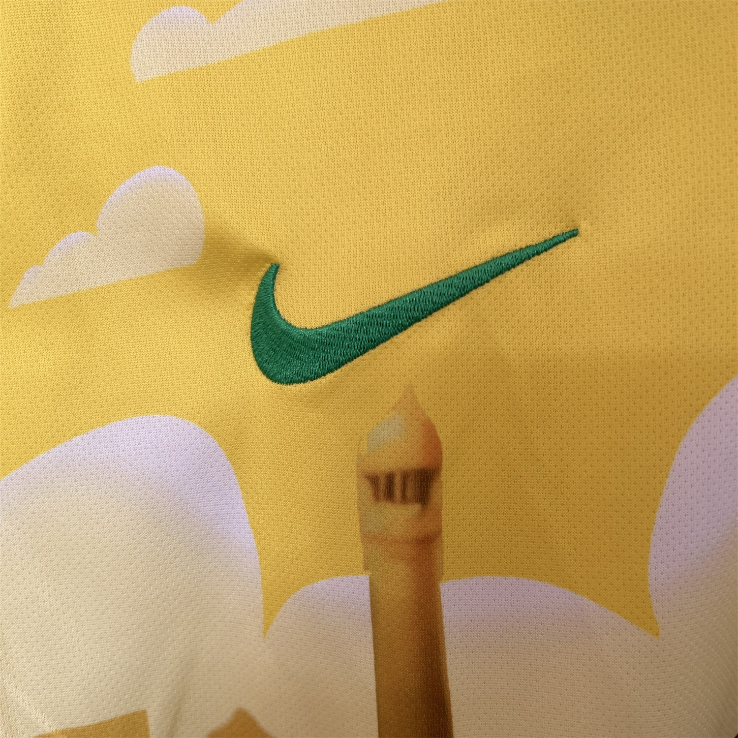 AlphaJersey-Brazil 2025-26 Church Silhouette Yellow Jersey - Fans Version