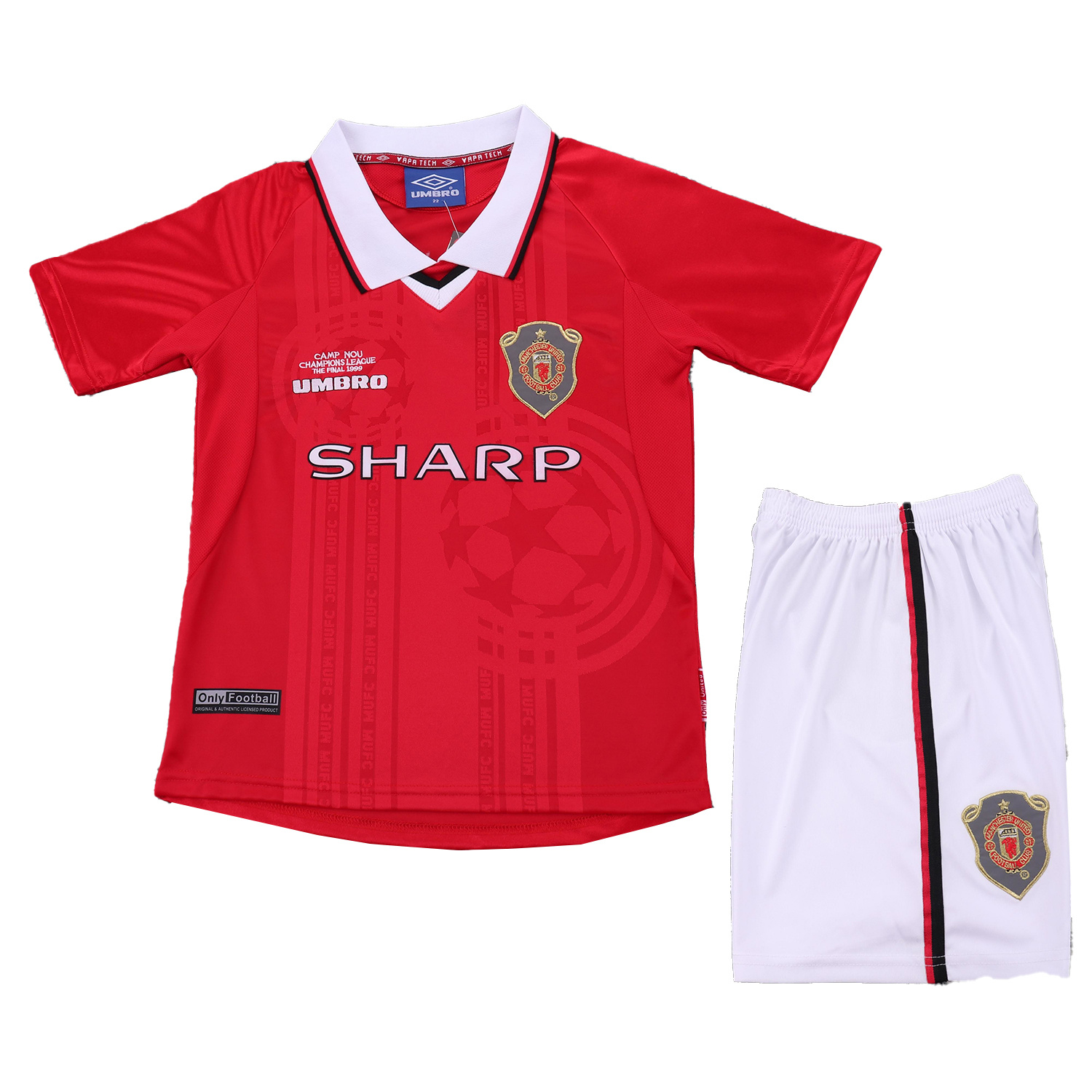 AlphaJersey-Retro Manchester United 1999-00 Home Kids Kit
