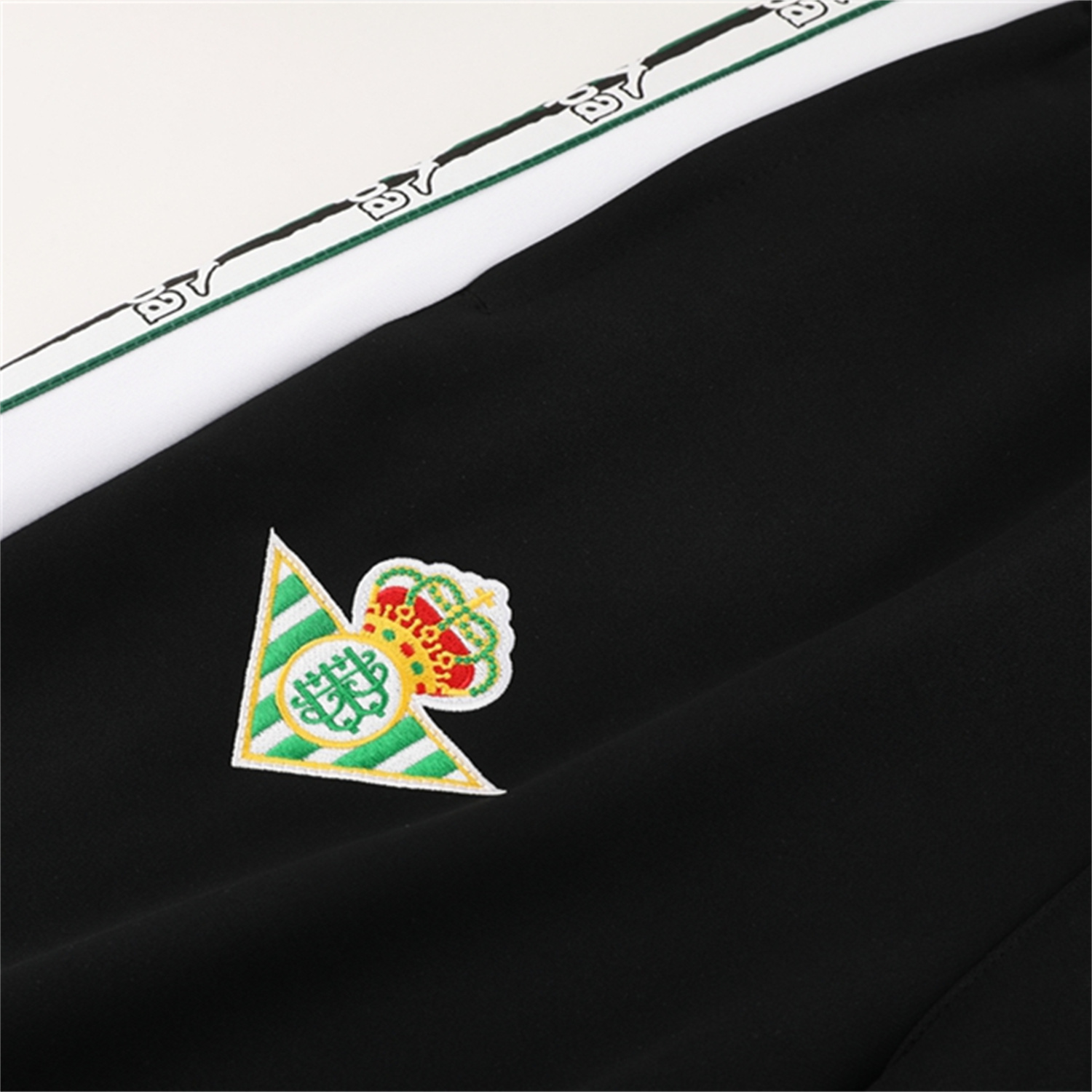 AlphaJersey-Real Betis 25-26 Jacket Training Tracksuit - Green White Black Throwback Jackets & Black Pants