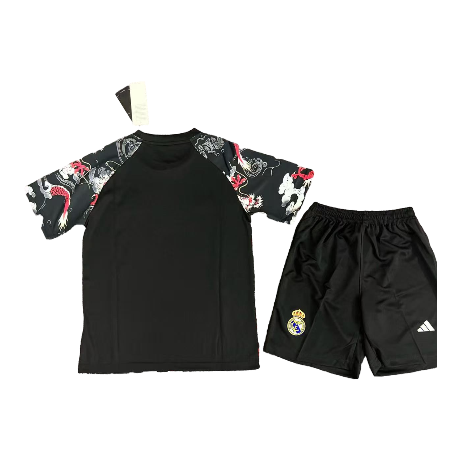 AlphaJersey-Real Madrid 25-26 Red Dragon With Cloud Black Special Kids Kit