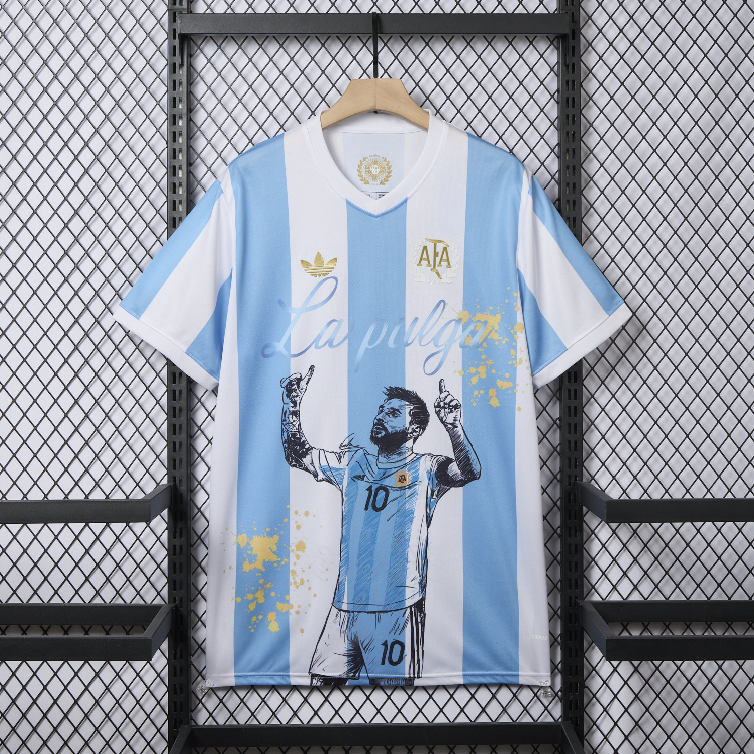 AlphaJersey-Argentina 25-26 50th Anniversary Messi Graffiti Special Jersey - Fans Version