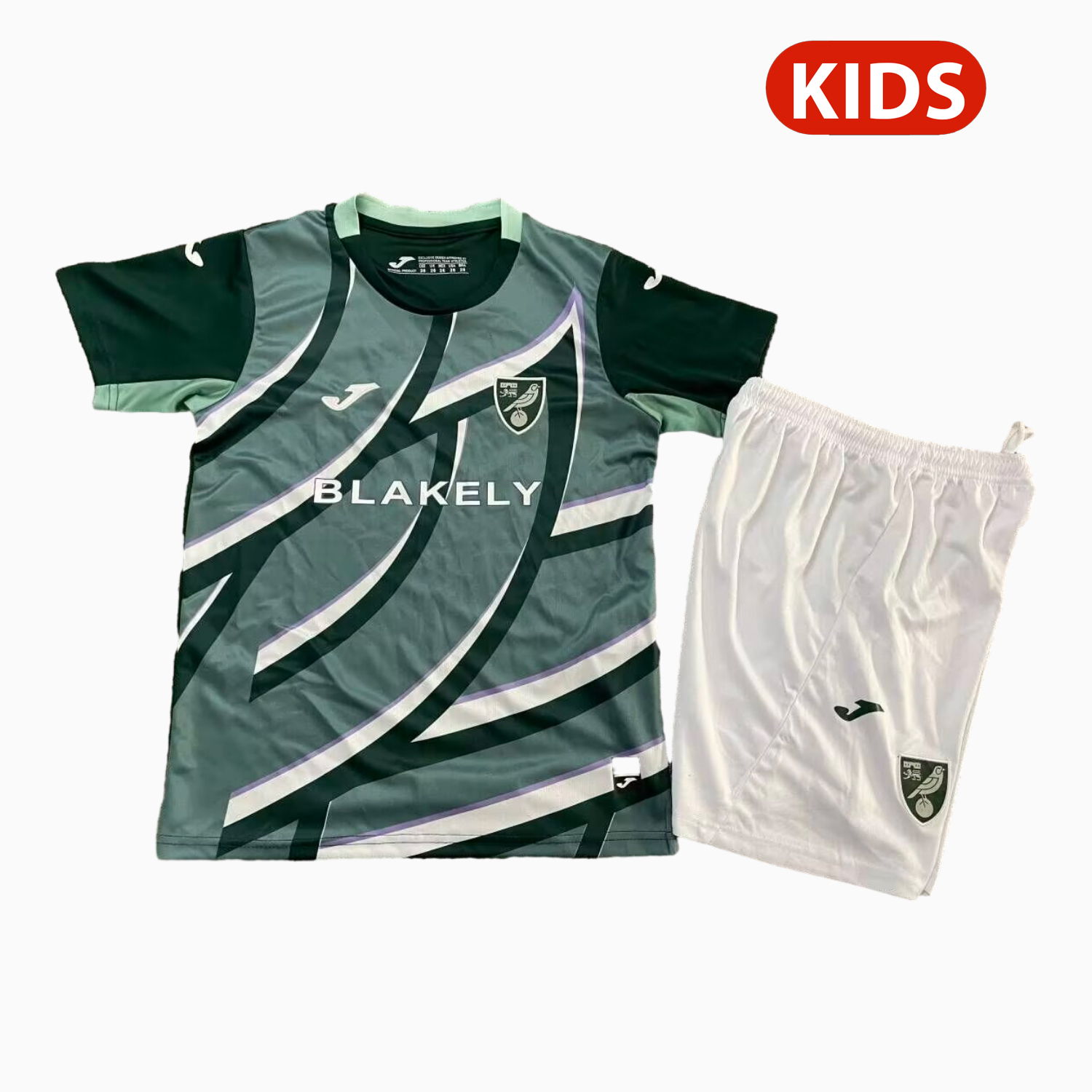 AlphaJersey-Norwich City 25-26 Away Kids Kit