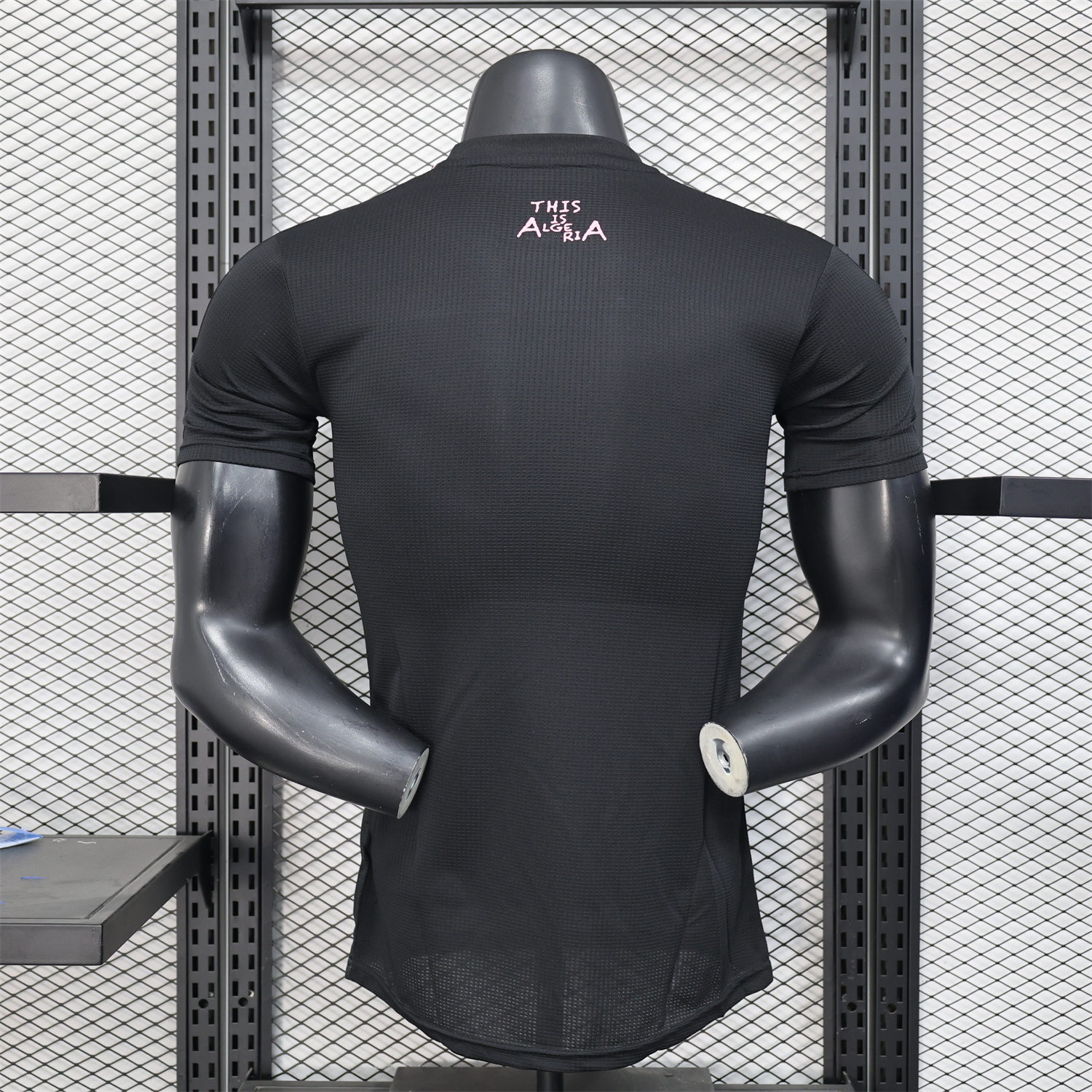 AlphaJersey-Algeria 25-26 Pure Black Jersey with Pink Pattern - Player Version