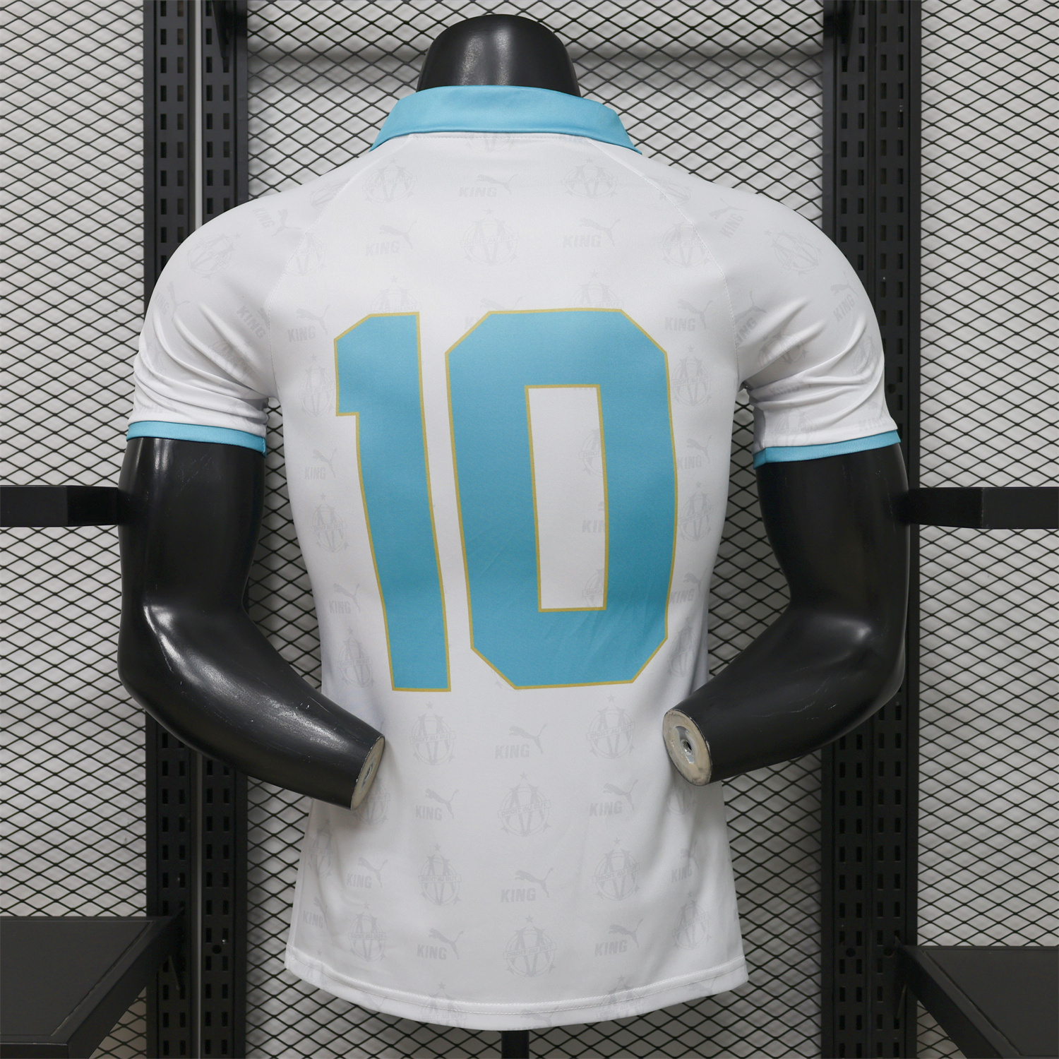 AlphaJersey-Marseille 25-26 Retro Style White Jersey -Player Version