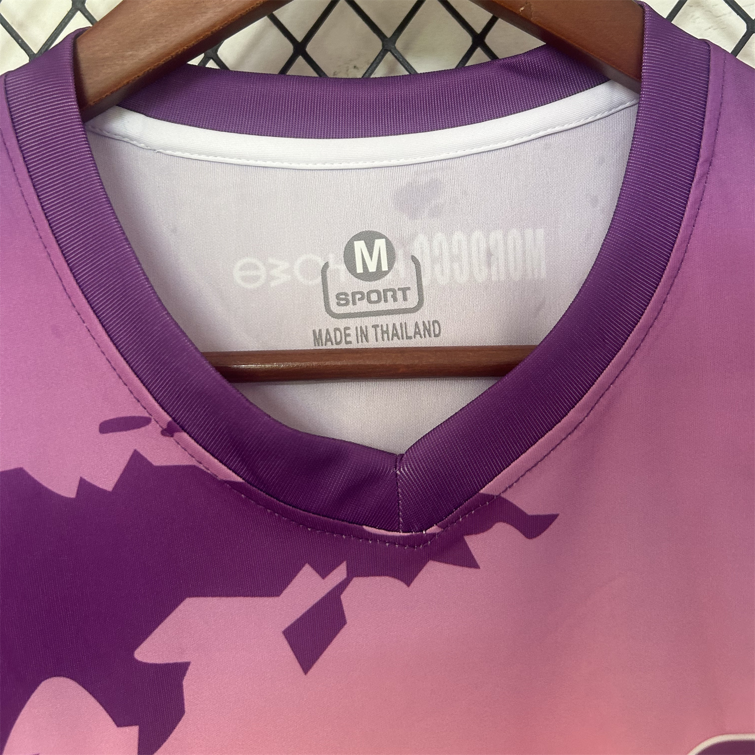 AlphaJersey-Morocco 25-26 Purple Pattern Pink Training Jersey - Fans Version