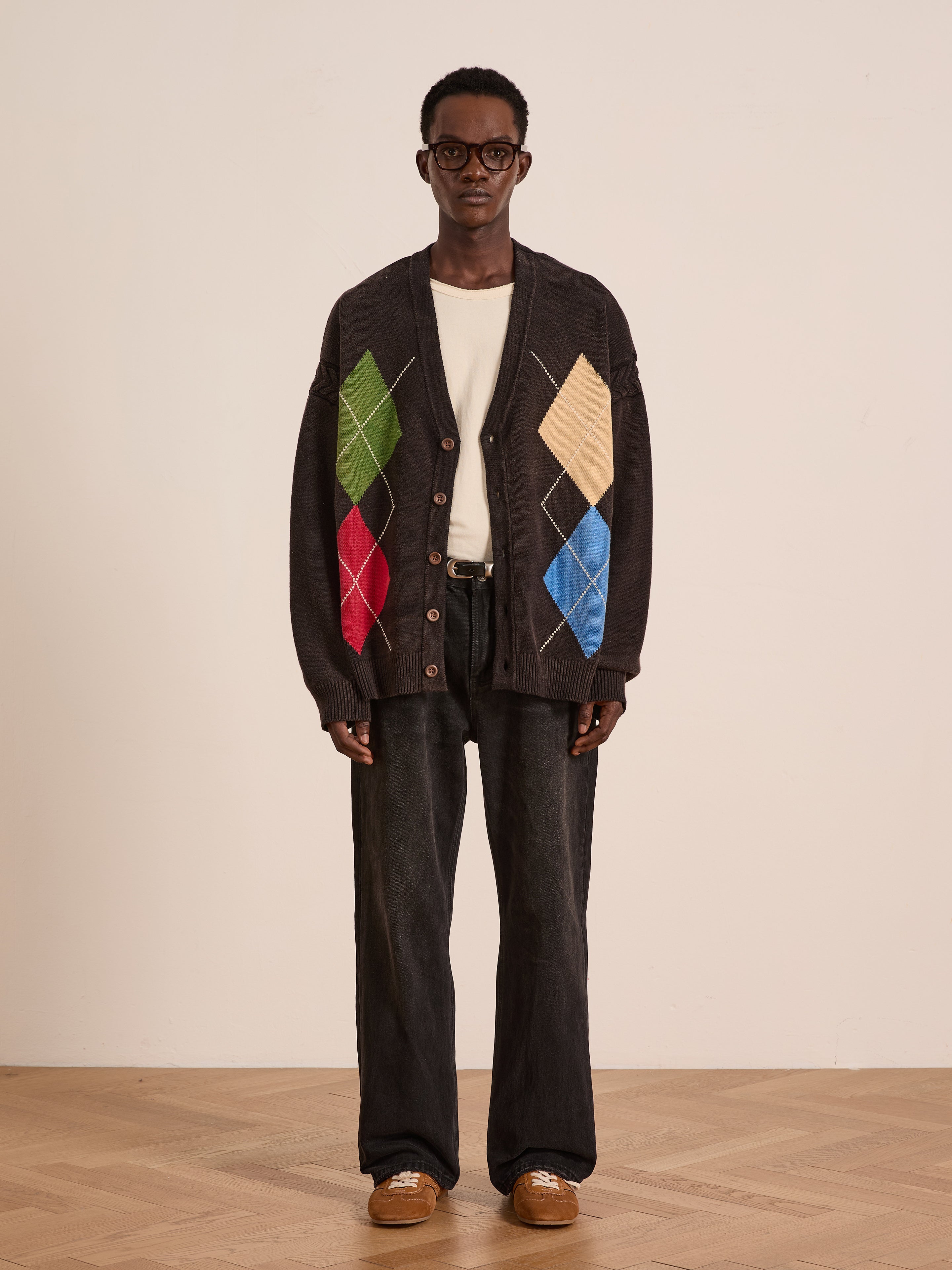 Argyle Knit Cardigan | Modern Menswear by yycbvcnbmmnbm