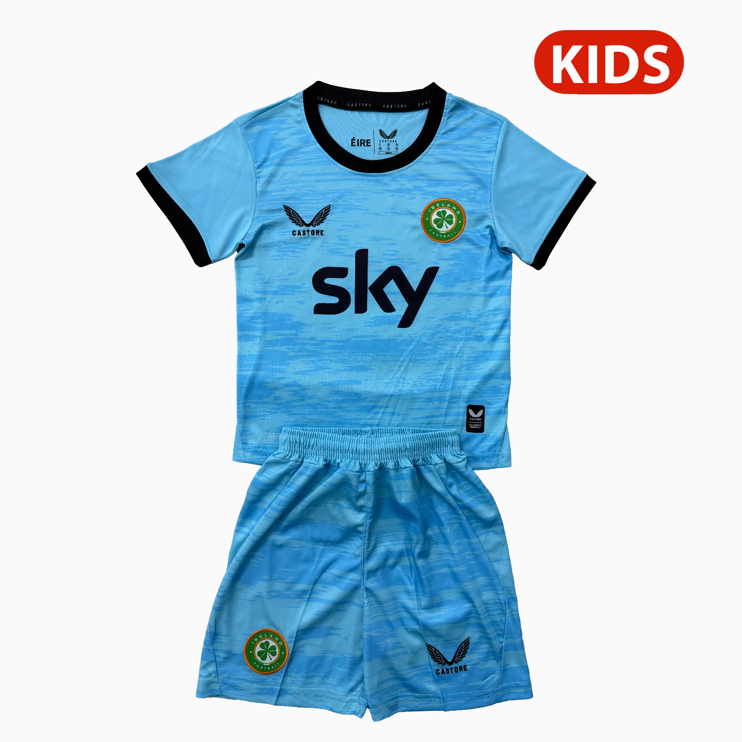 AlphaJersey-Ireland 2026 Blue Goalkeeper Kids Kit