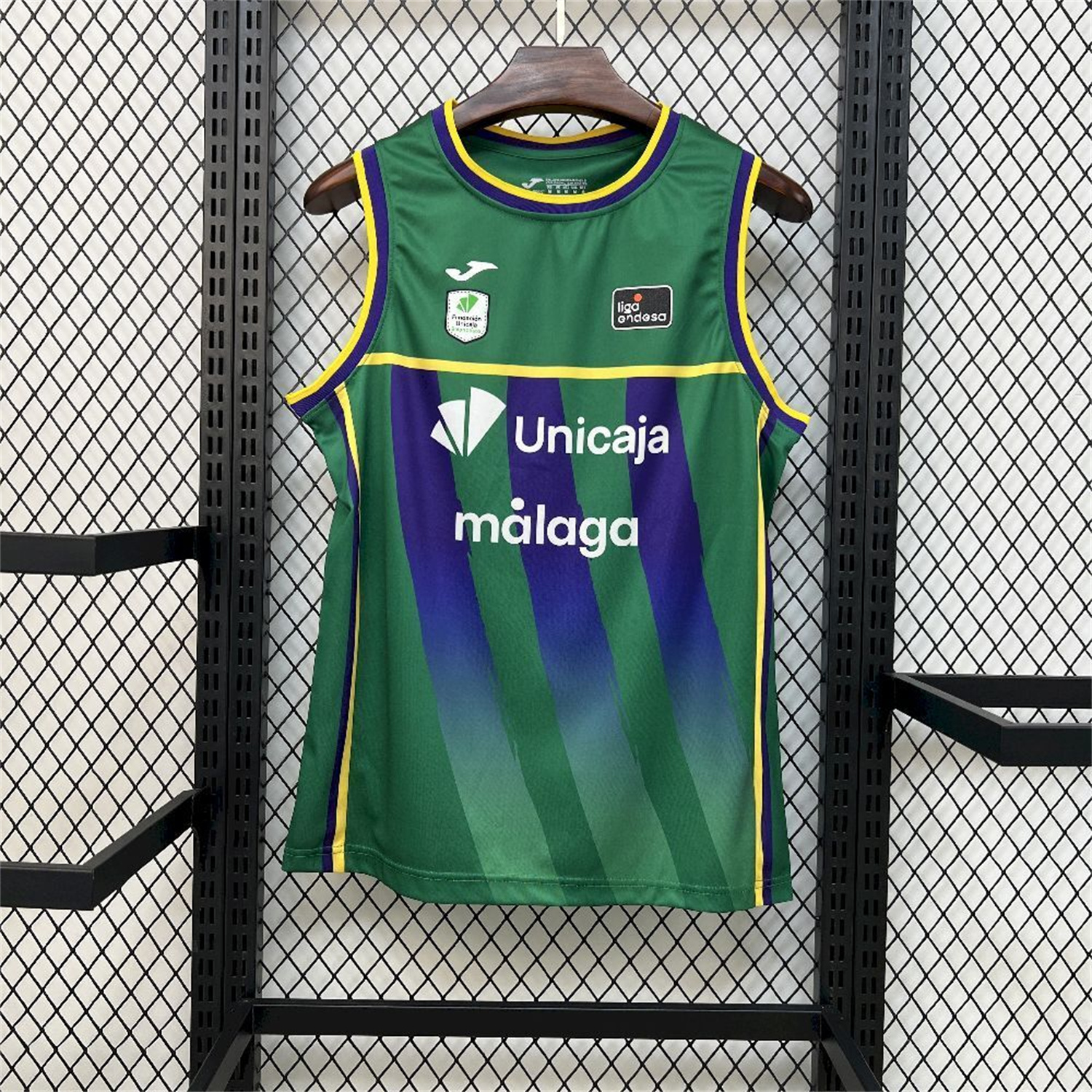 AlphaJersey-Malaga 25-26 Green Basketball Training Vest - Fans Version