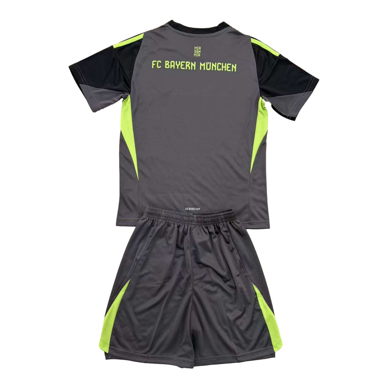 AlphaJersey-Bayern Munich 25-26 Grey Black Goalkeeper Kids Kit