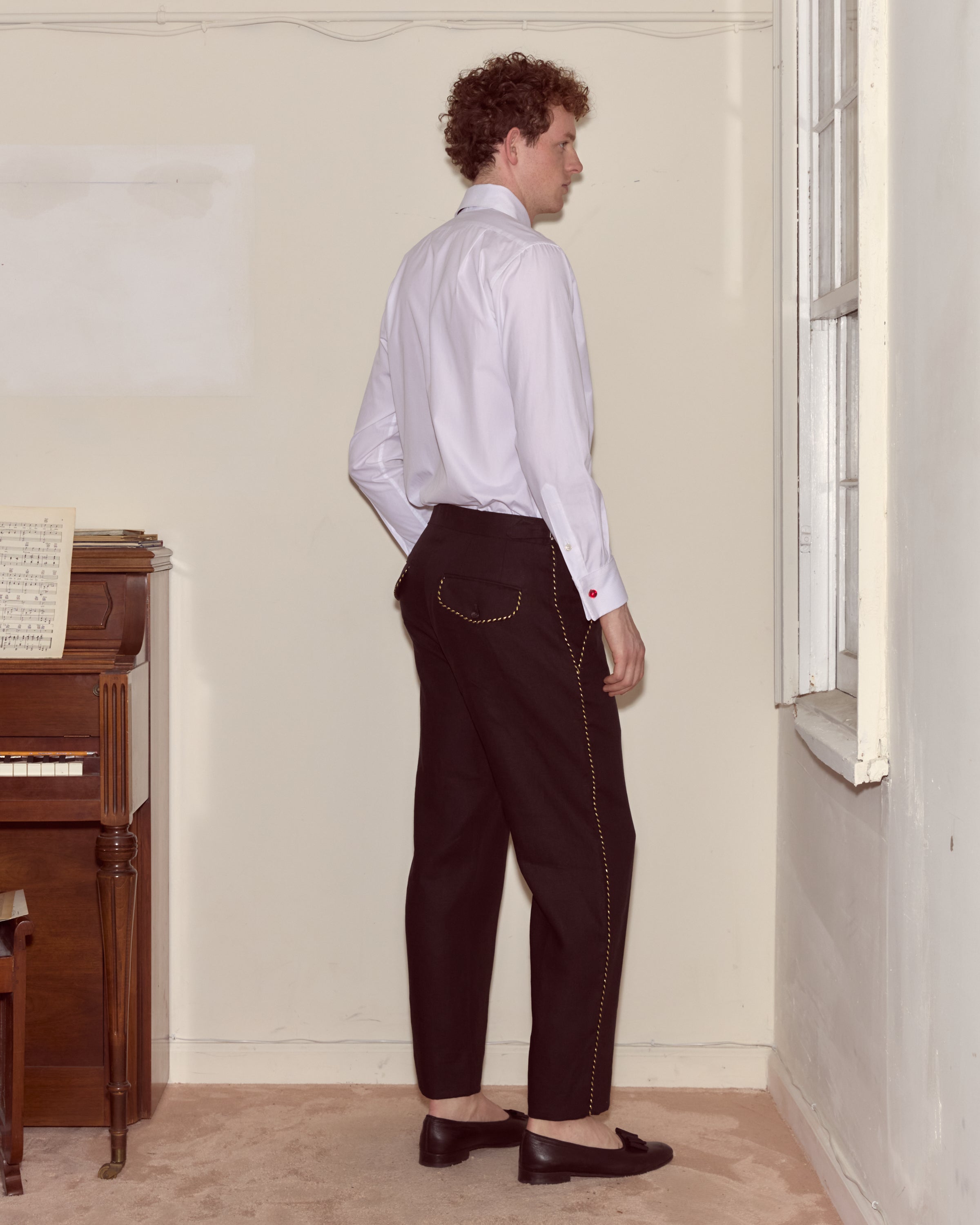 Bullion Piping Trousers | Modern Menswear by yycbvcnbmmnbm